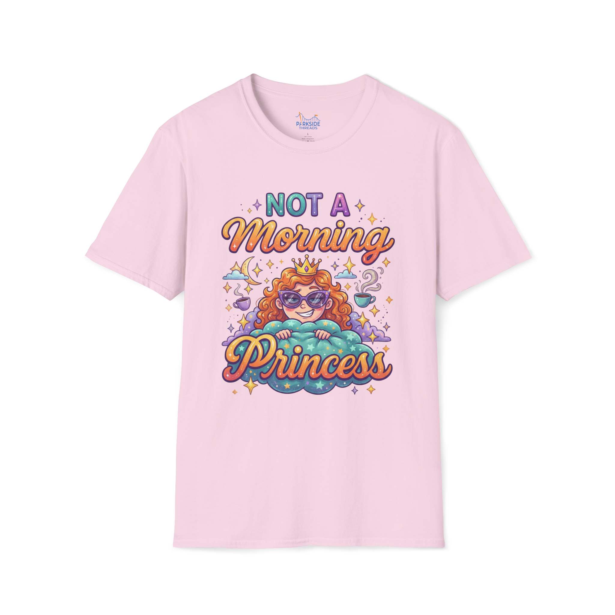 Not a Morning Princess Tee – Park Moms Run on Coffee