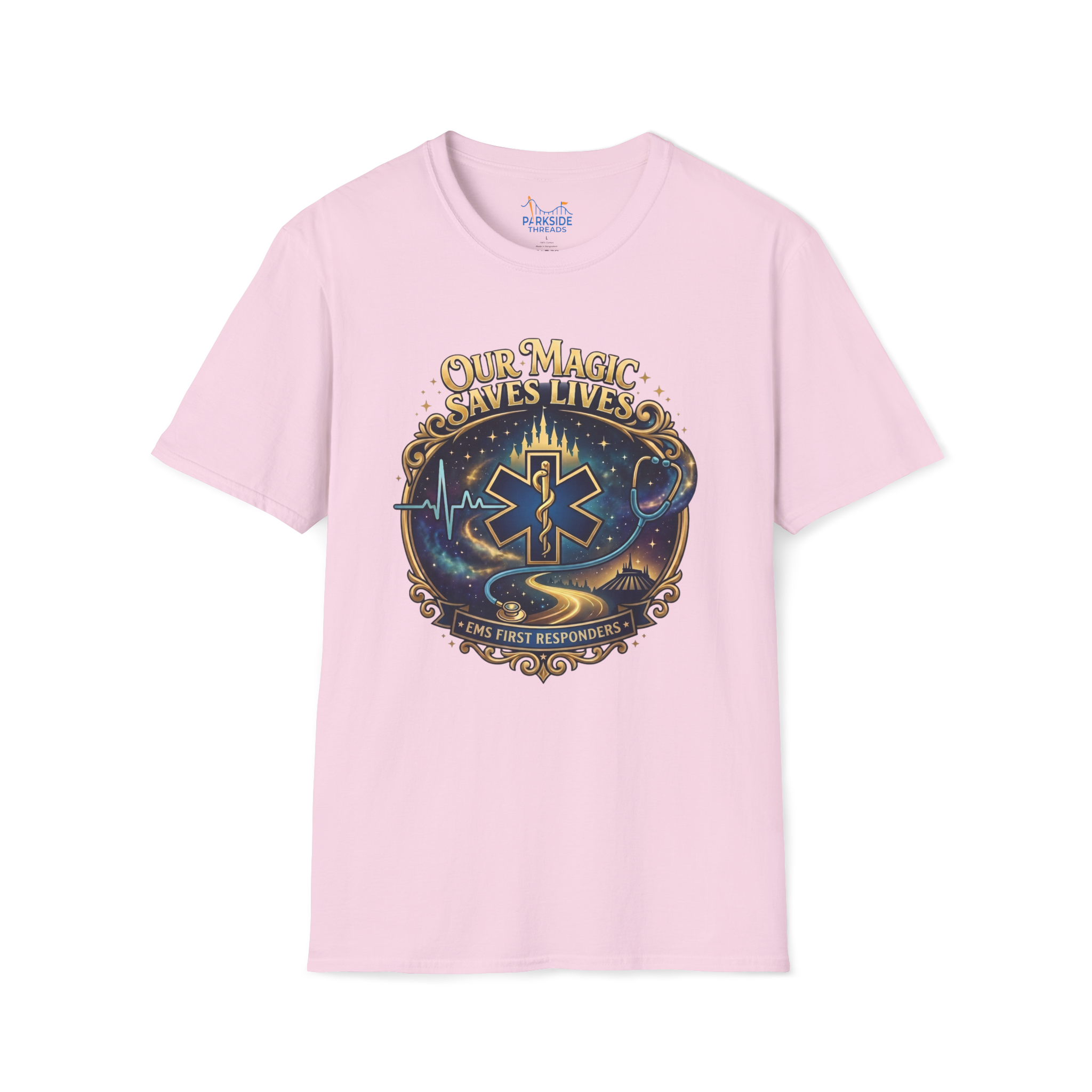 Our Magic Saves Lives EMS First Responder Theme Park T-Shirt