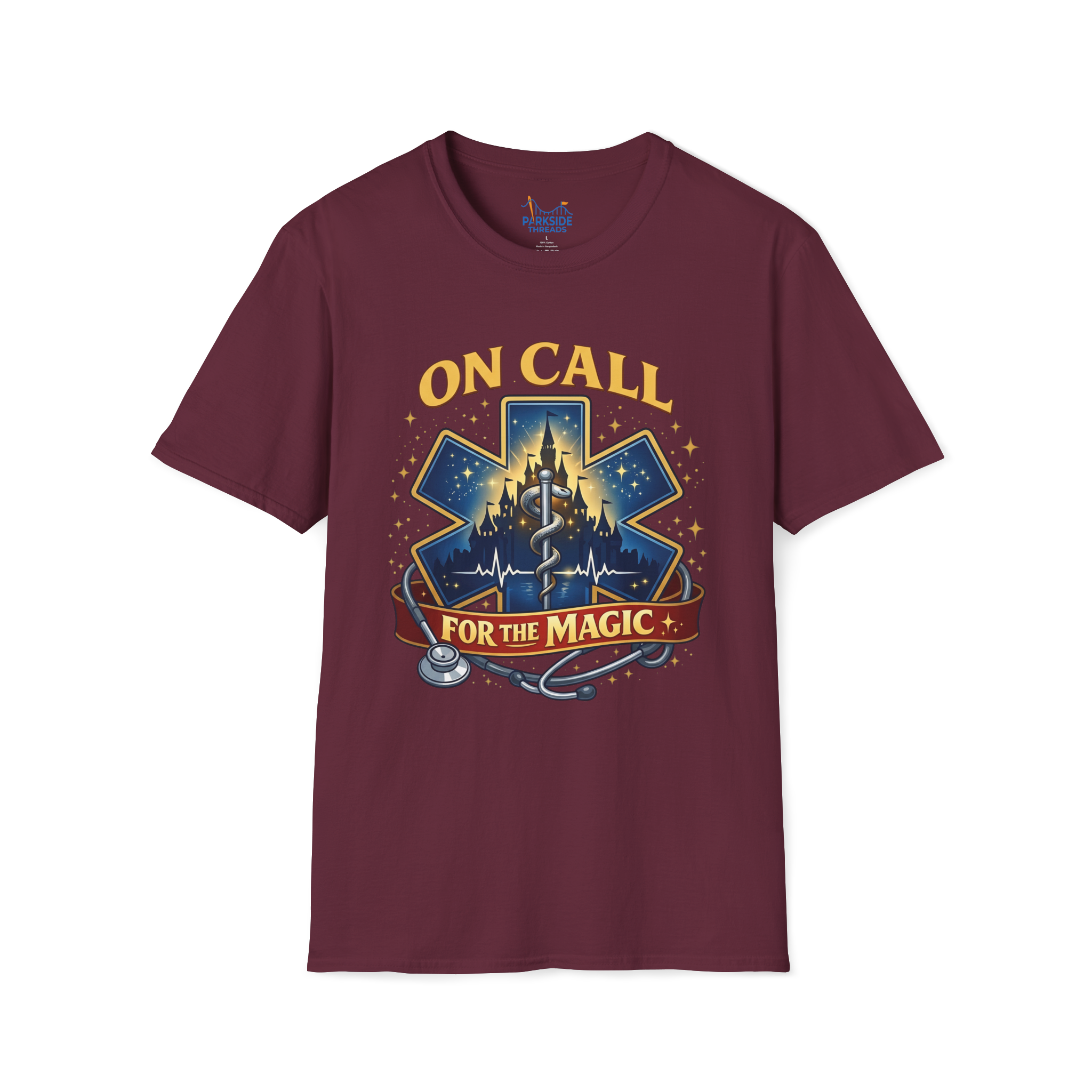 On Call For The Magic EMS First Responder Theme Park T-Shirt