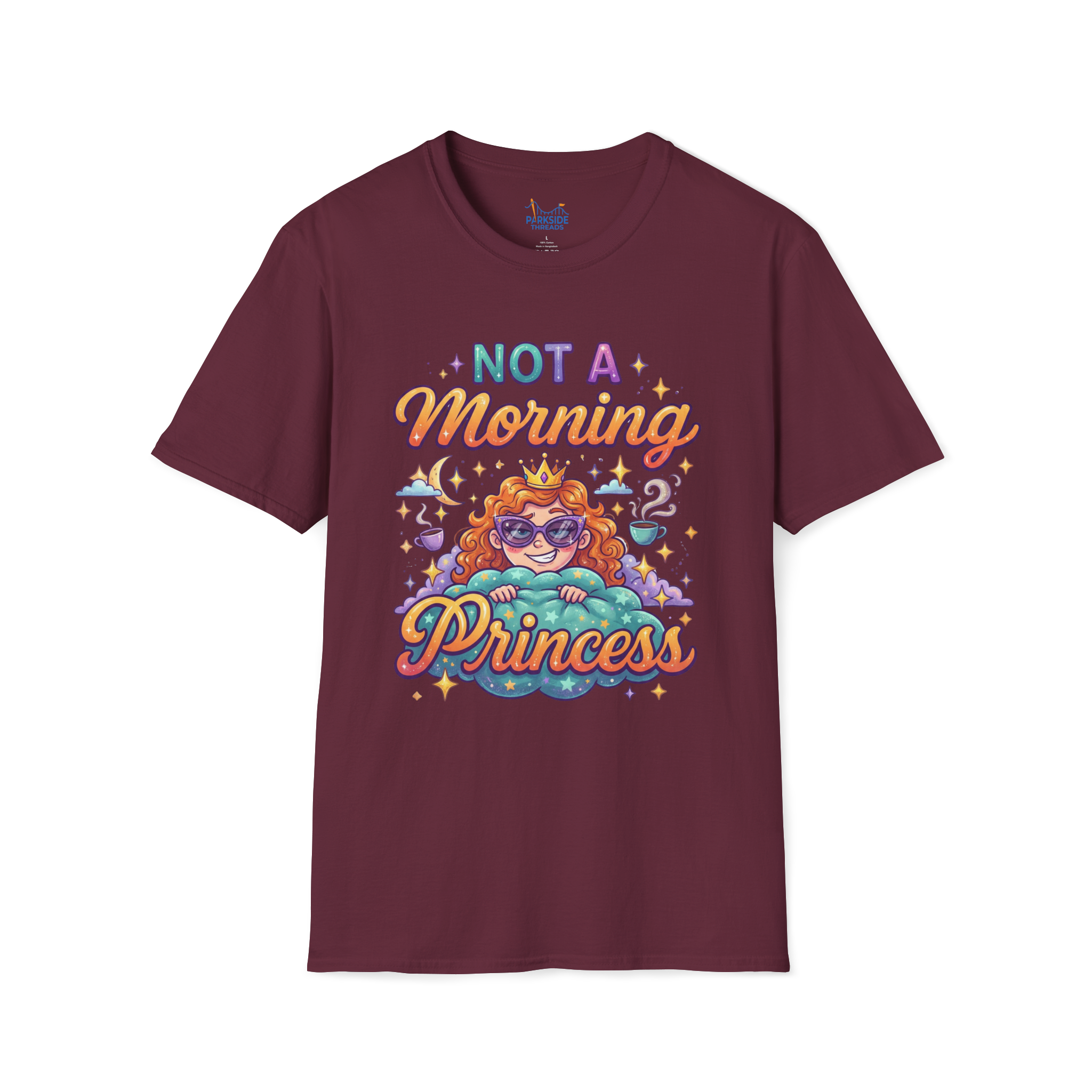 Not a Morning Princess Tee – Park Moms Run on Coffee