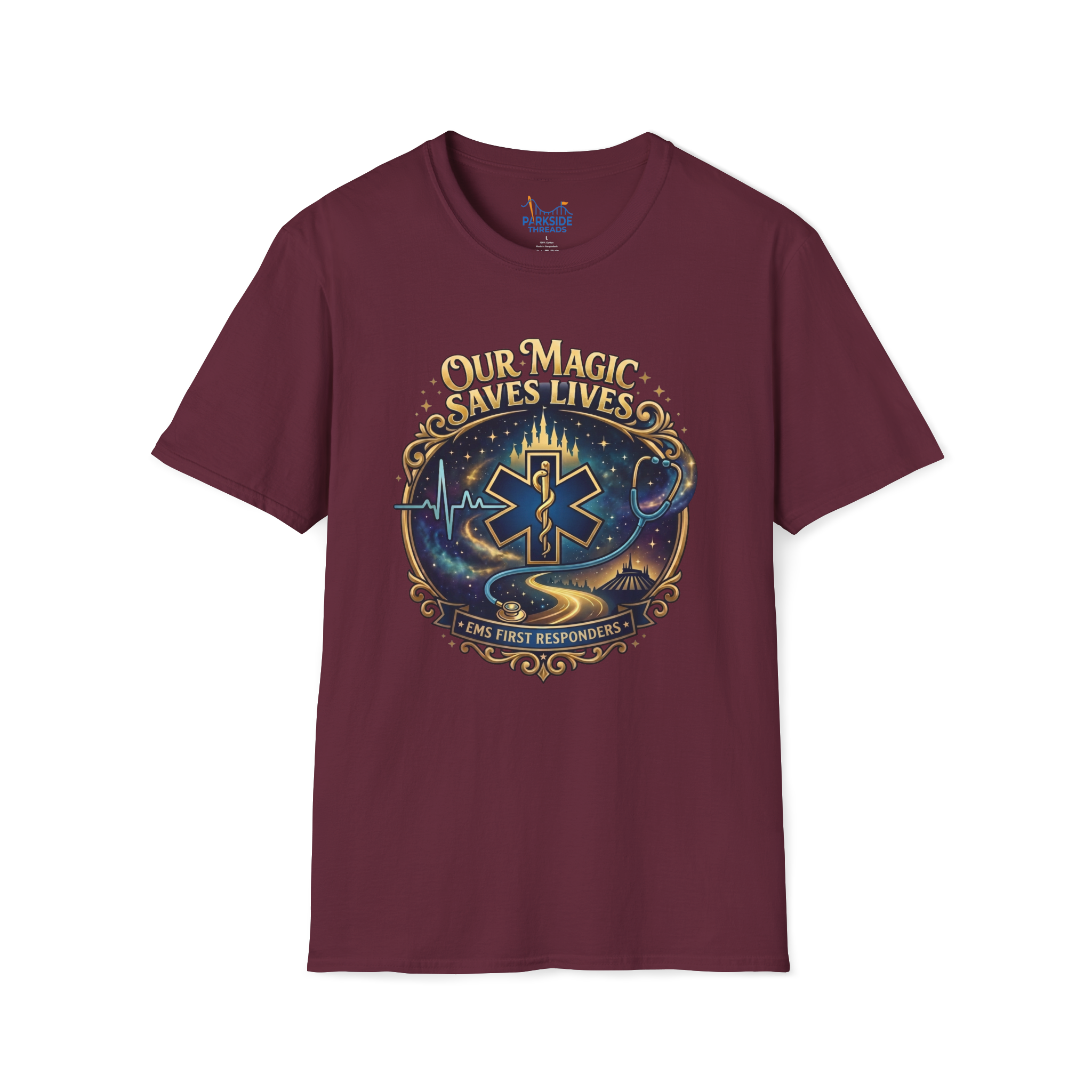 Our Magic Saves Lives EMS First Responder Theme Park T-Shirt