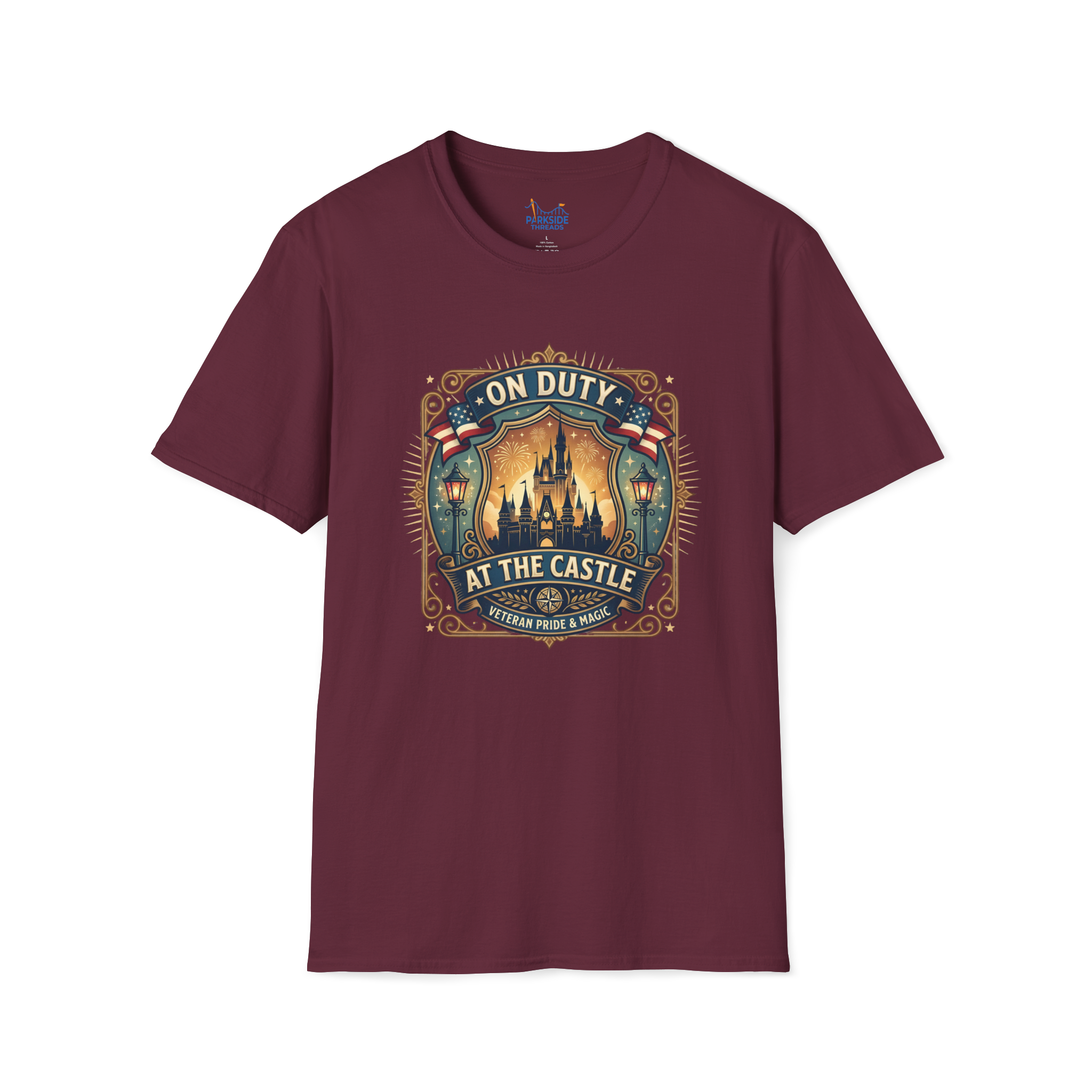 On Duty at the Castle Veteran Military Vacation Tee