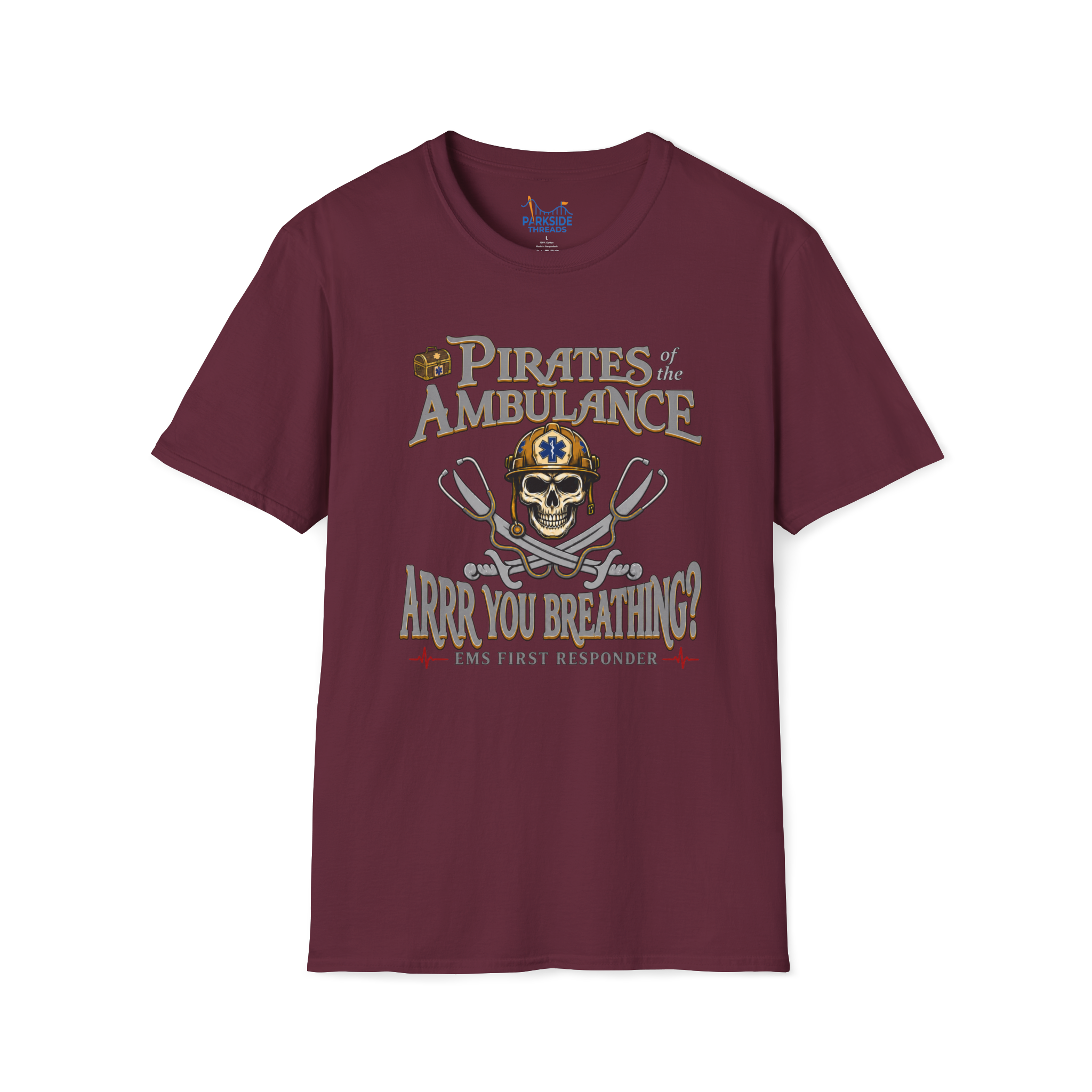Pirates of the Ambulance EMS First Responder Pirate Medic T-Shirt