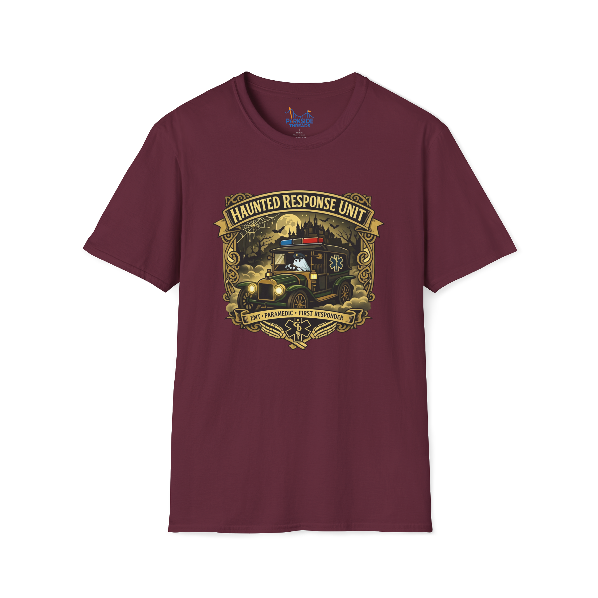 Haunted Response Unit EMS First Responder Spooky Theme Park T-Shirt
