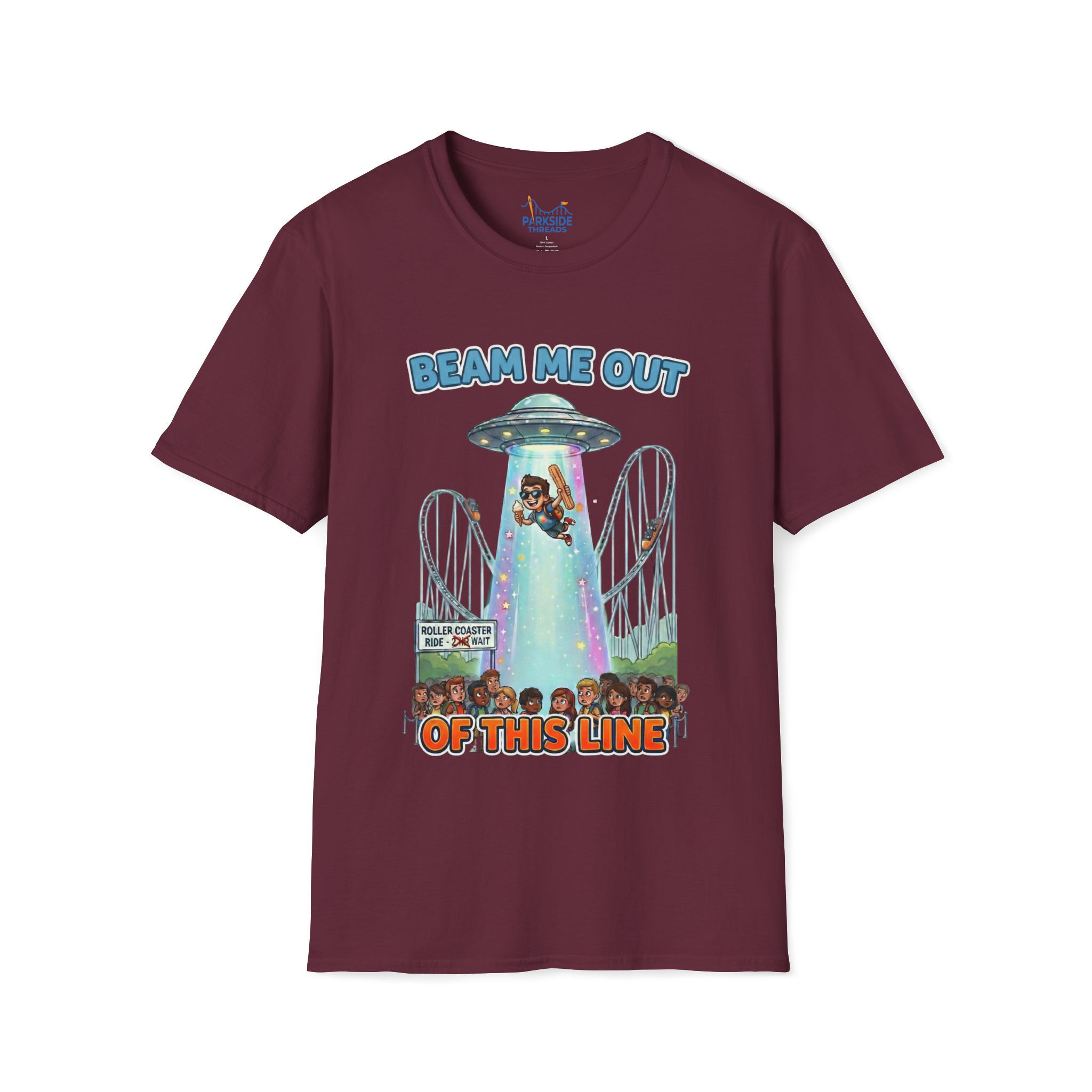 Beam Me Out of This Line | The Ultimate Long Ride Wait Survival Tee