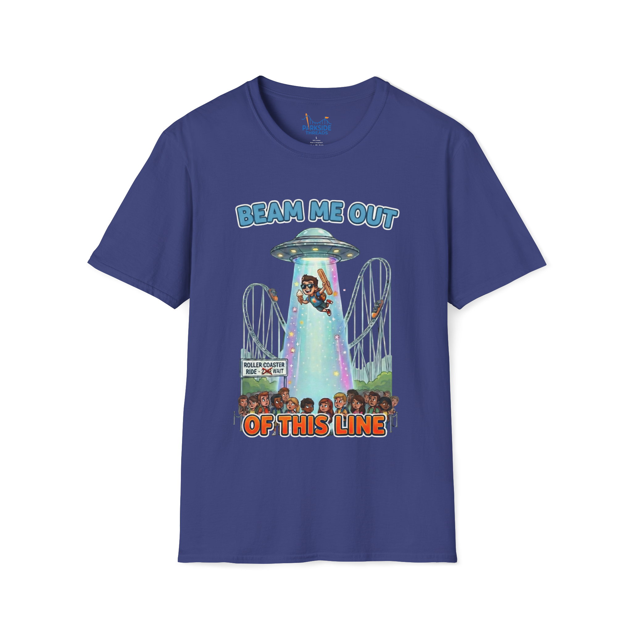 Beam Me Out of This Line | The Ultimate Long Ride Wait Survival Tee