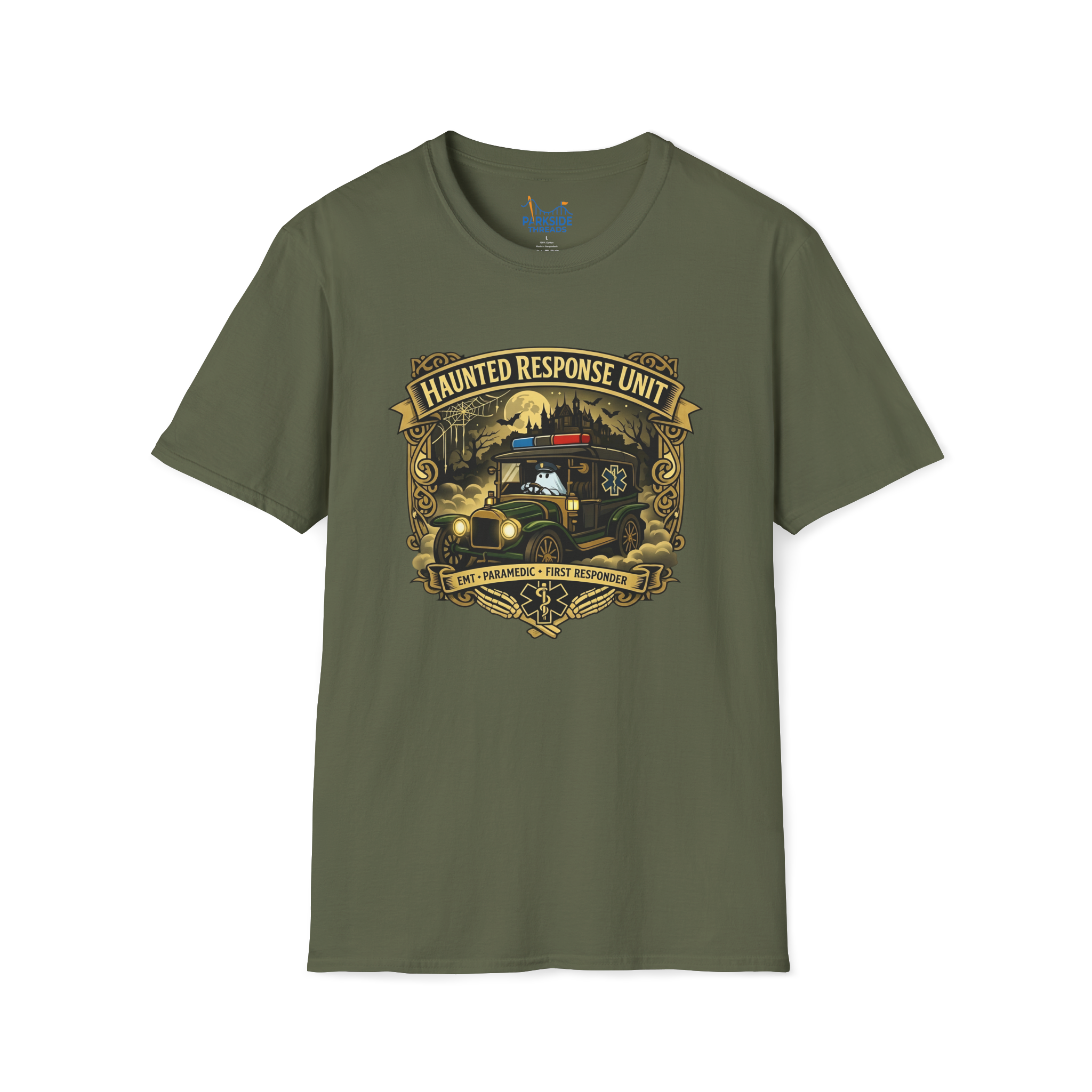 Haunted Response Unit EMS First Responder Spooky Theme Park T-Shirt