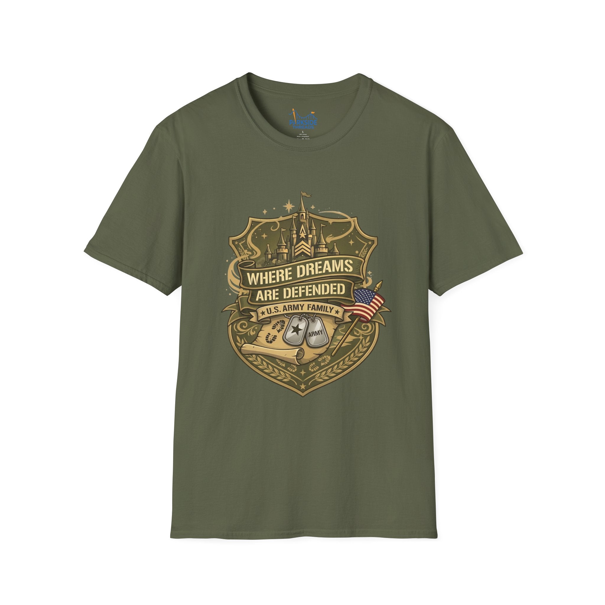 Where Dreams Are Defended Army Family Theme Park Shirt, Military Vacation Tee, Patriotic Gift