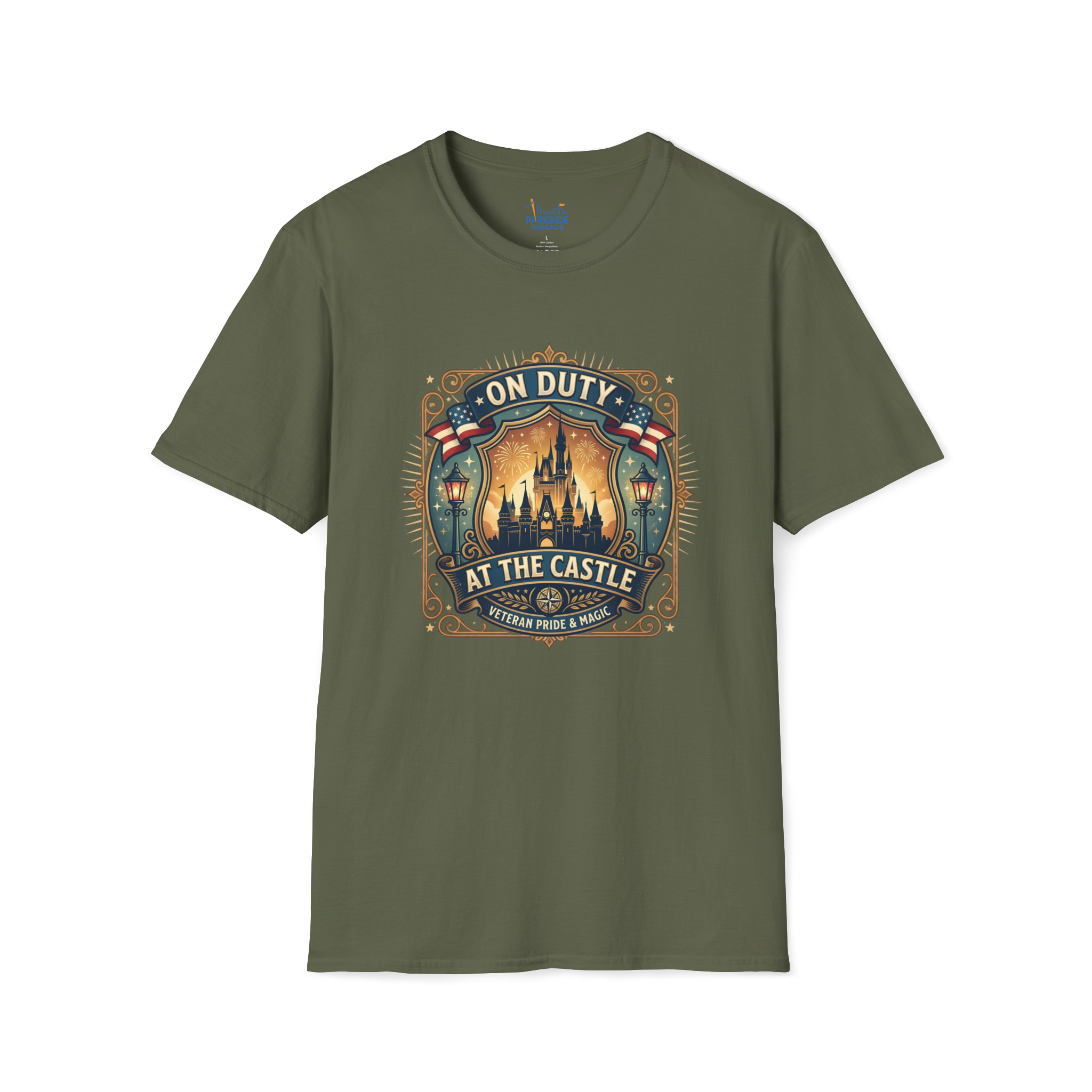 On Duty at the Castle Veteran Military Vacation Tee