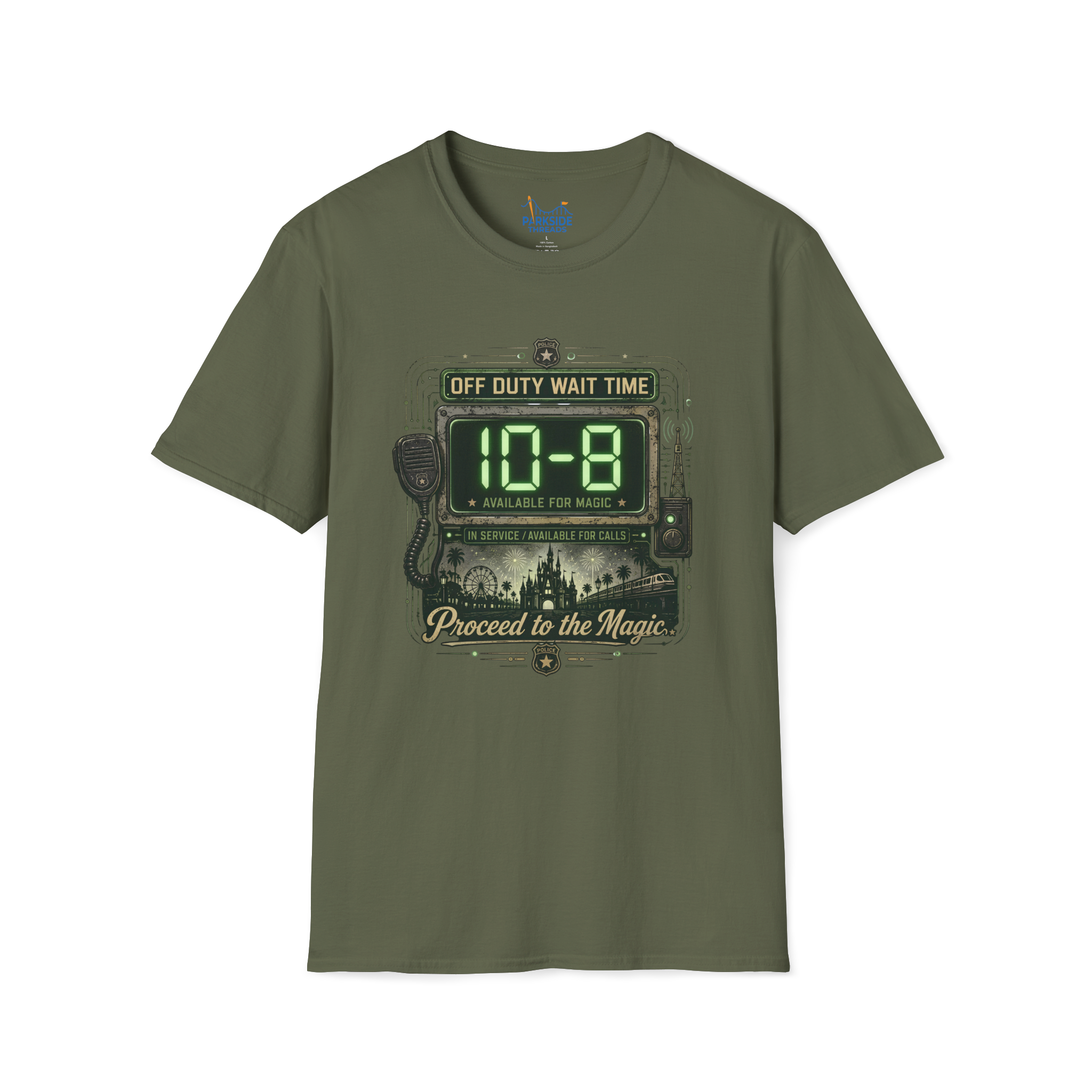10-8 Available For Magic Police Officer Theme Park Shirt, Law Enforcement Vacation Tee, Off Duty Cop Gift