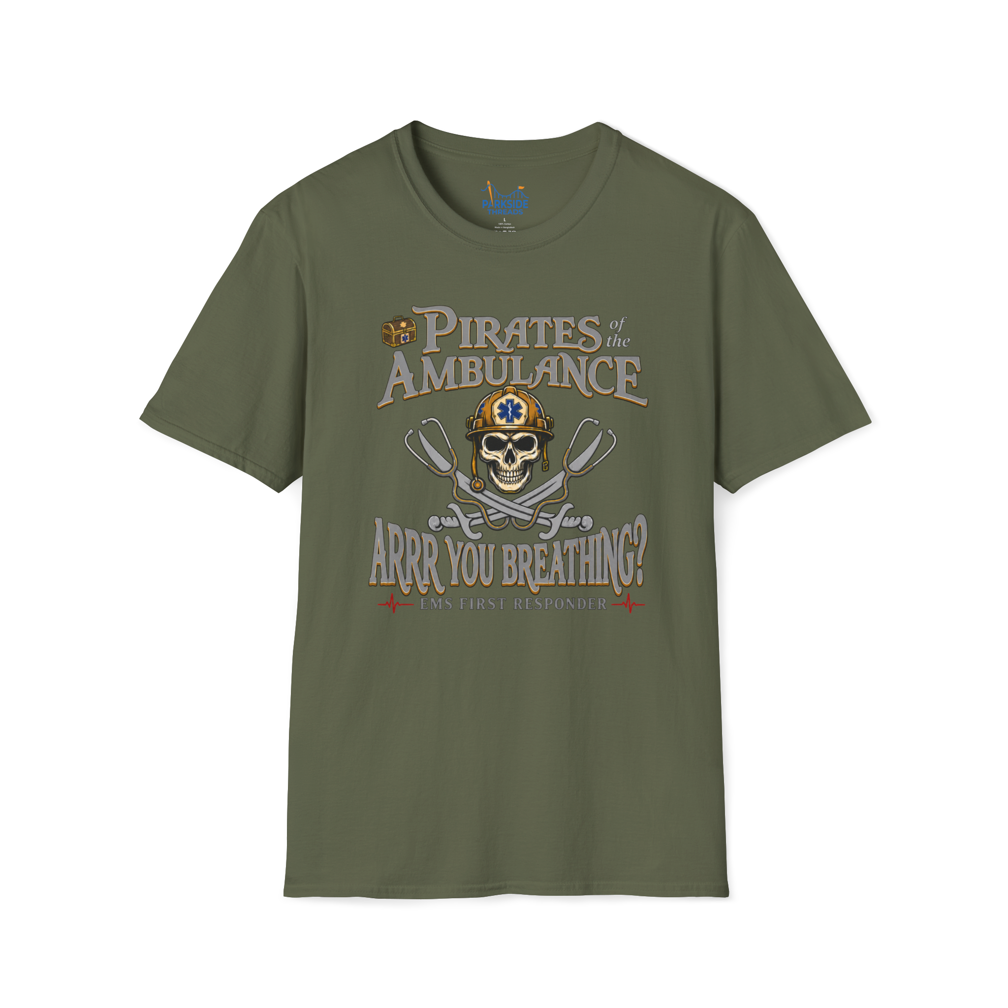 Pirates of the Ambulance EMS First Responder Pirate Medic T-Shirt