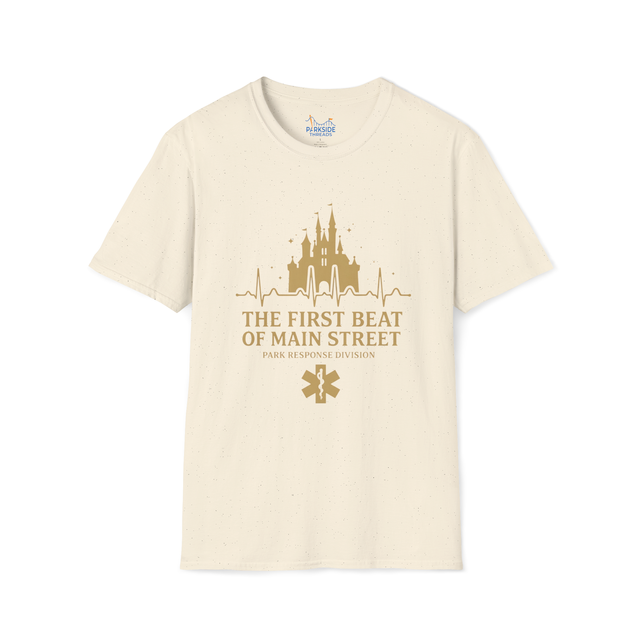 The First Beat of Main Street EMS First Responder Theme Park T-Shirt