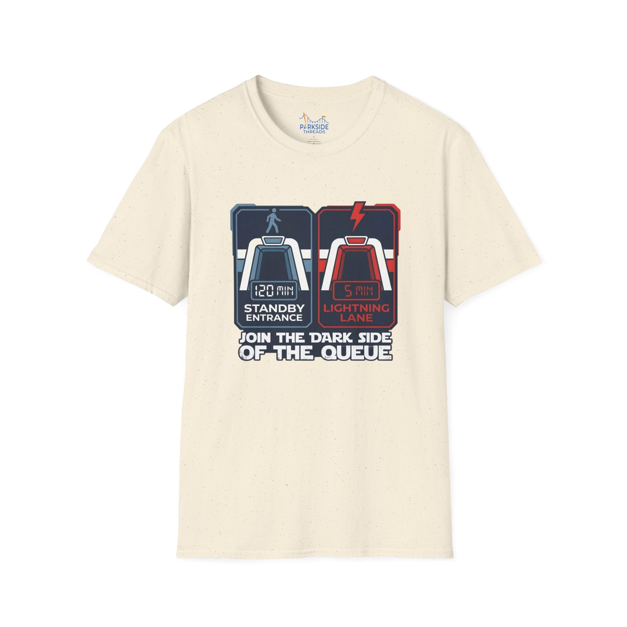 Join The Dark Side Of The Queue Park Dad Shirt – Star Wars Inspired Theme Park Tee