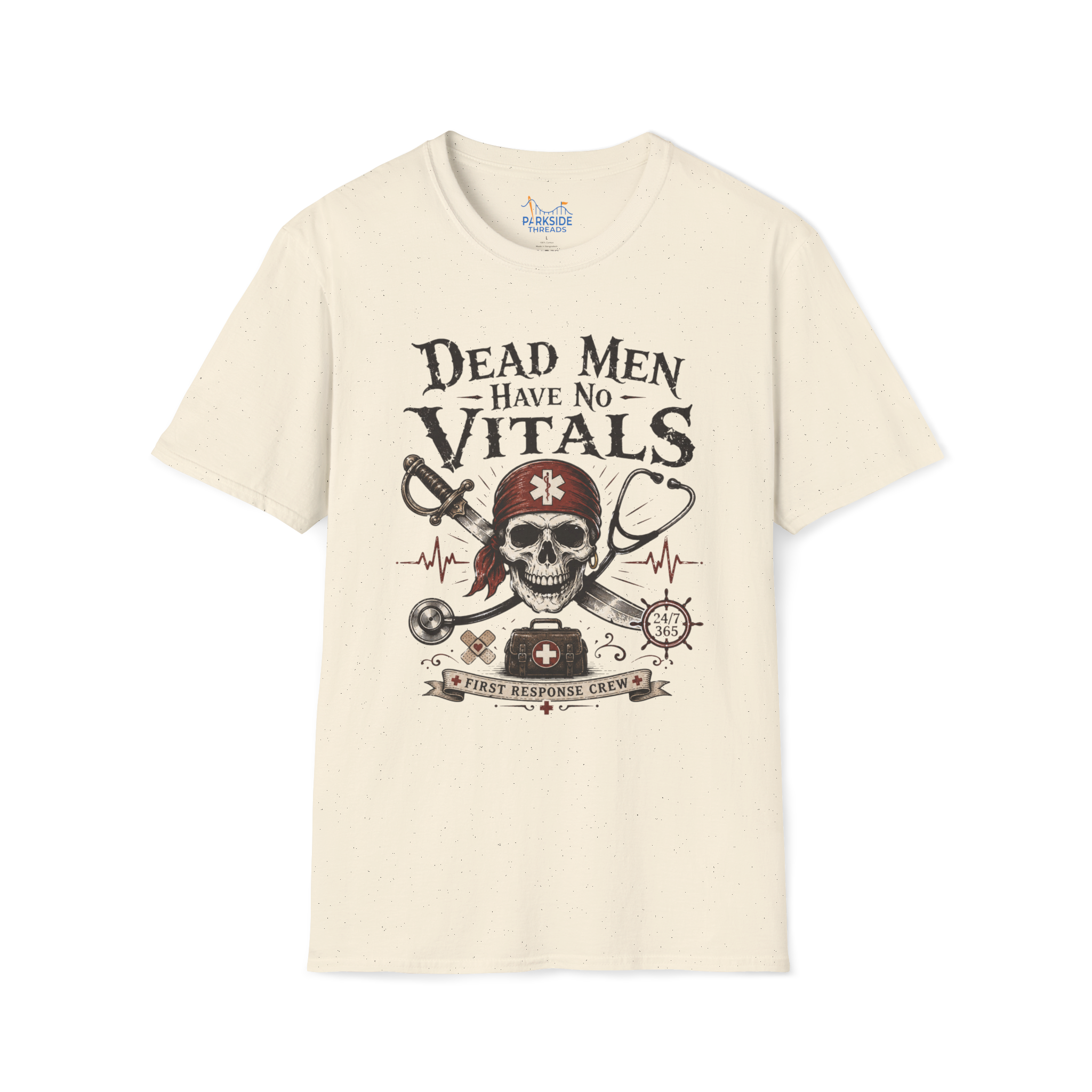 Dead Men Have No Vitals Pirate EMS First Responder T-Shirt