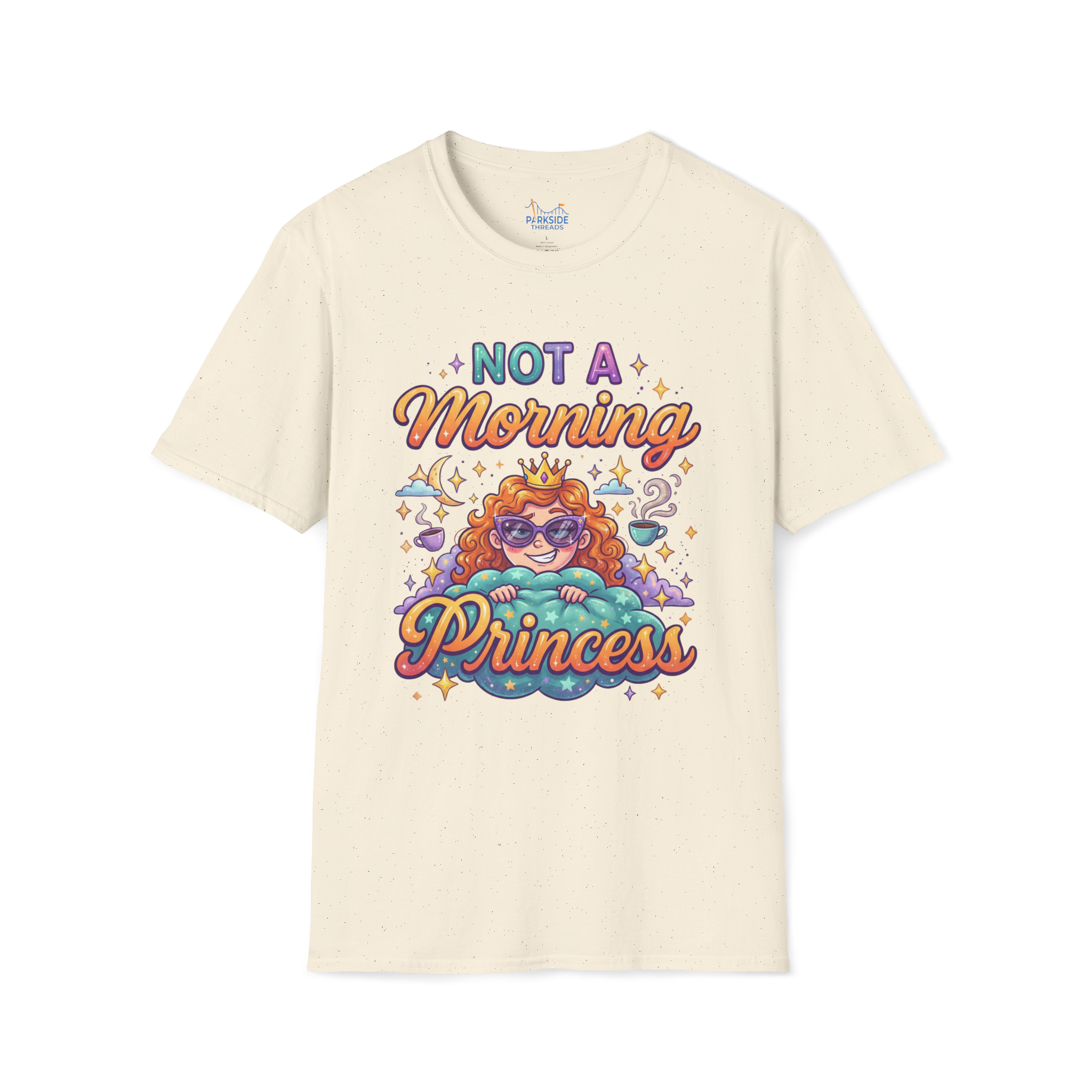 Not a Morning Princess Tee – Park Moms Run on Coffee