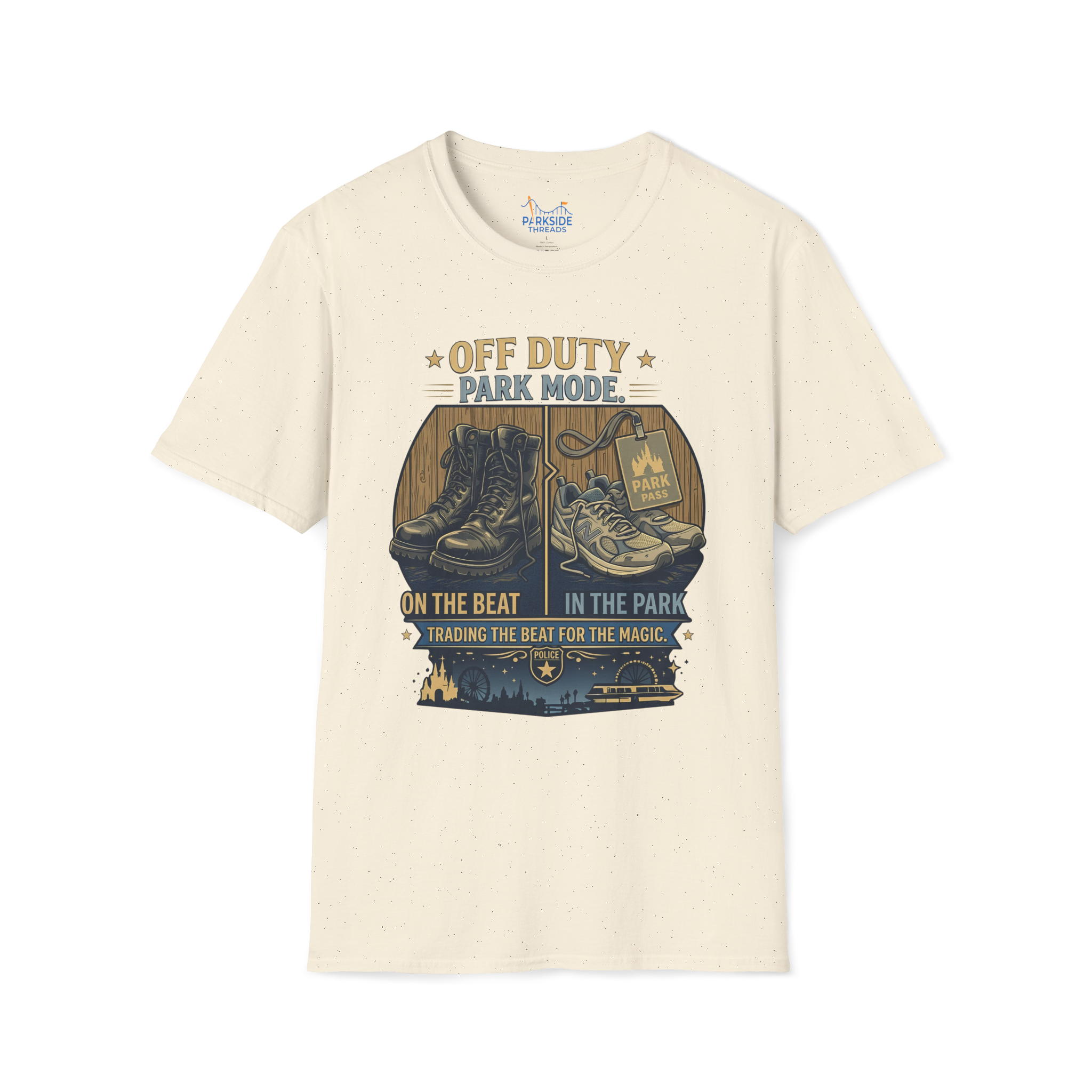 Off Duty Park Mode Police Officer Theme Park Shirt, Law Enforcement Vacation Tee, Cop Gift