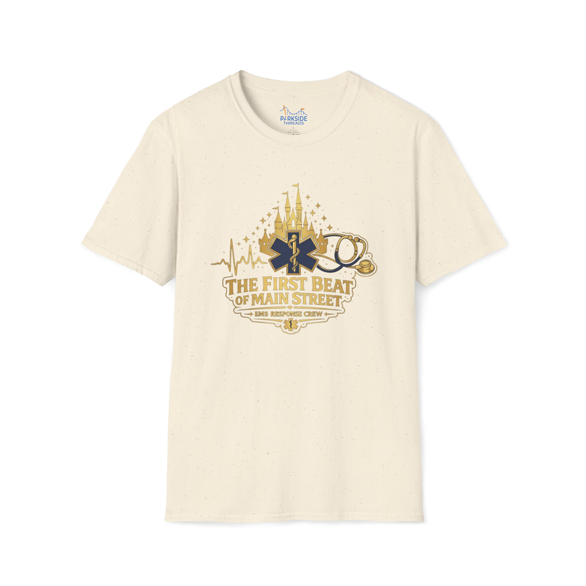 The First Beat of Main Street EMS First Responder Theme Park T-Shirt