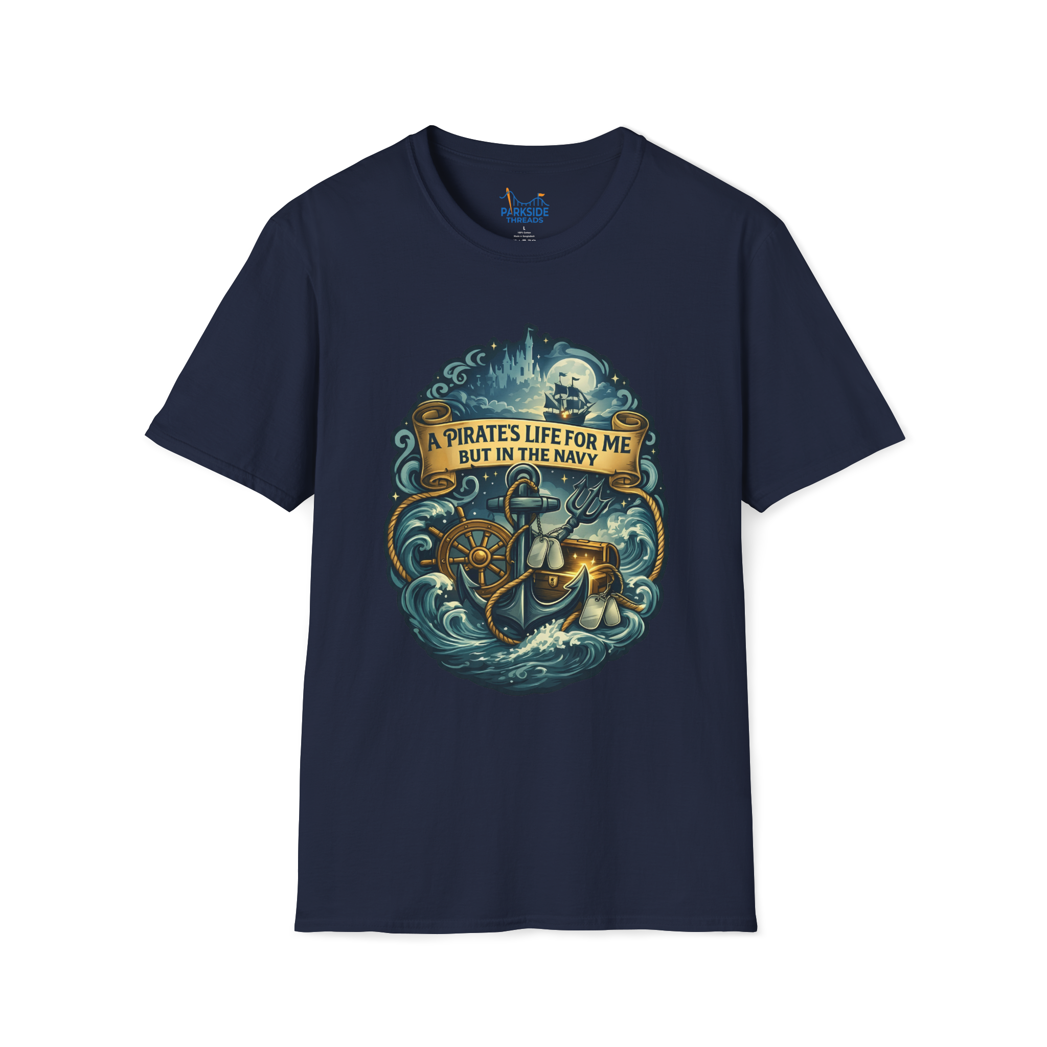 Pirate Life Navy Theme Park Shirt
