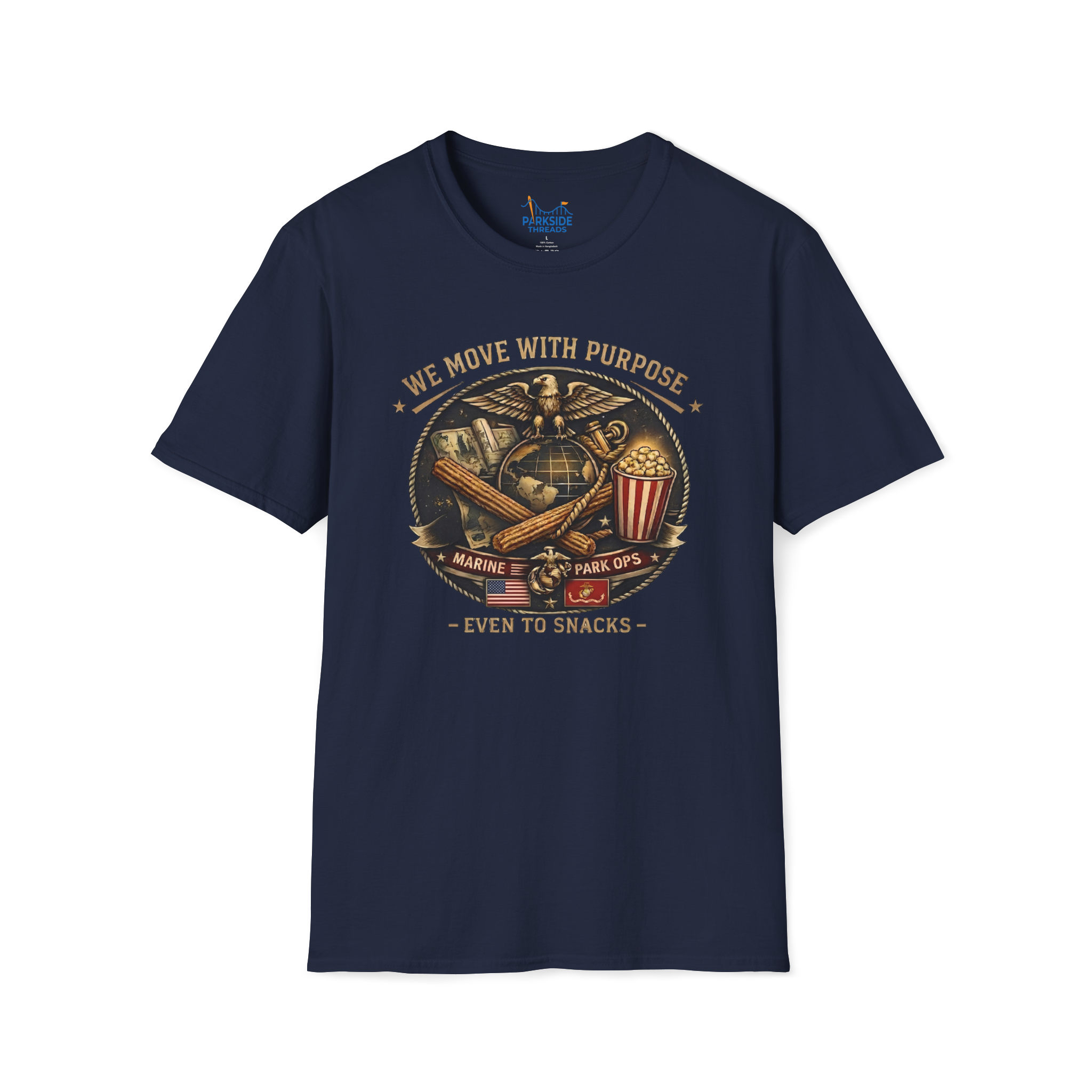 We Move With Purpose Marine Snack Shirt