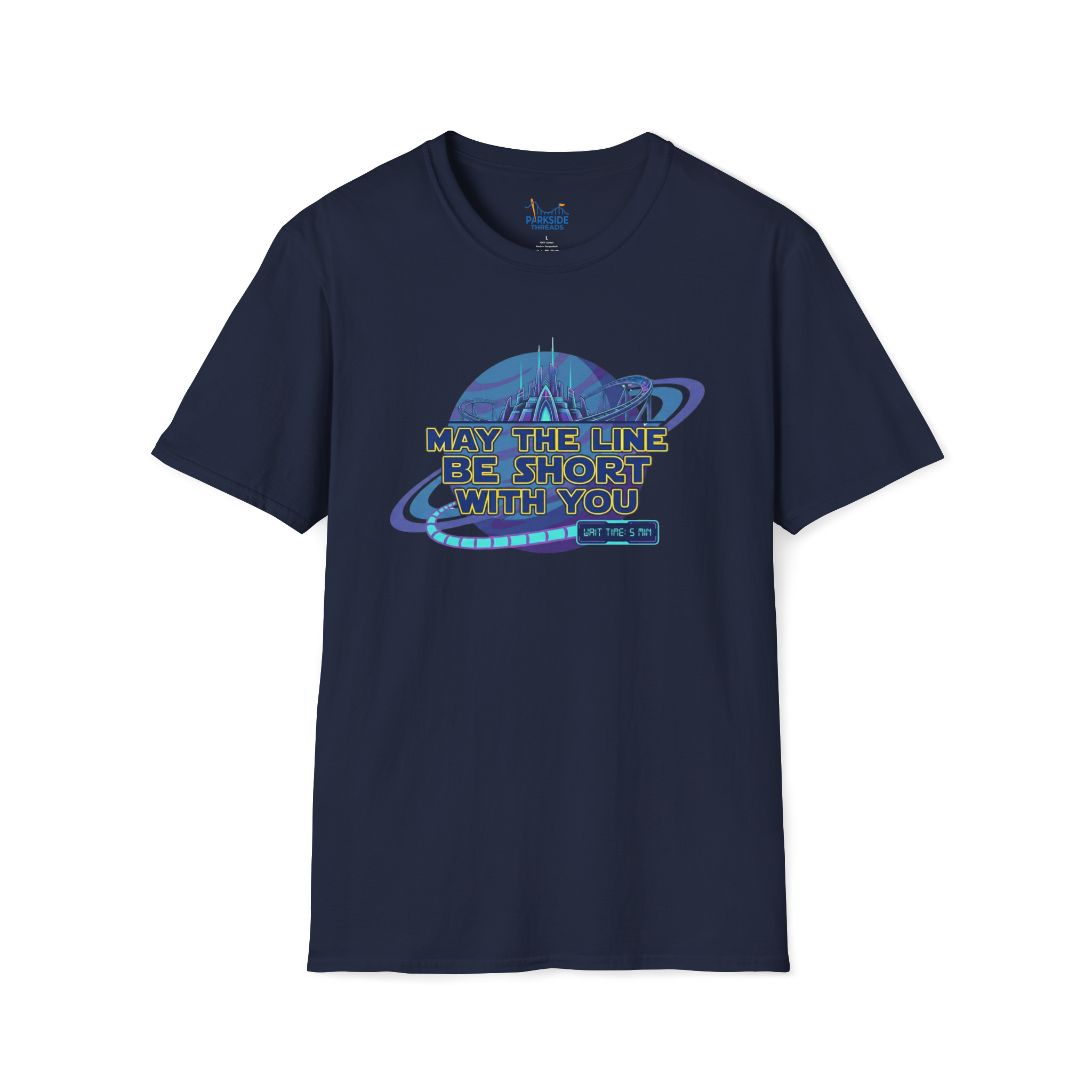 May The Line Be Short With You | Funny Ride Queue Shirt