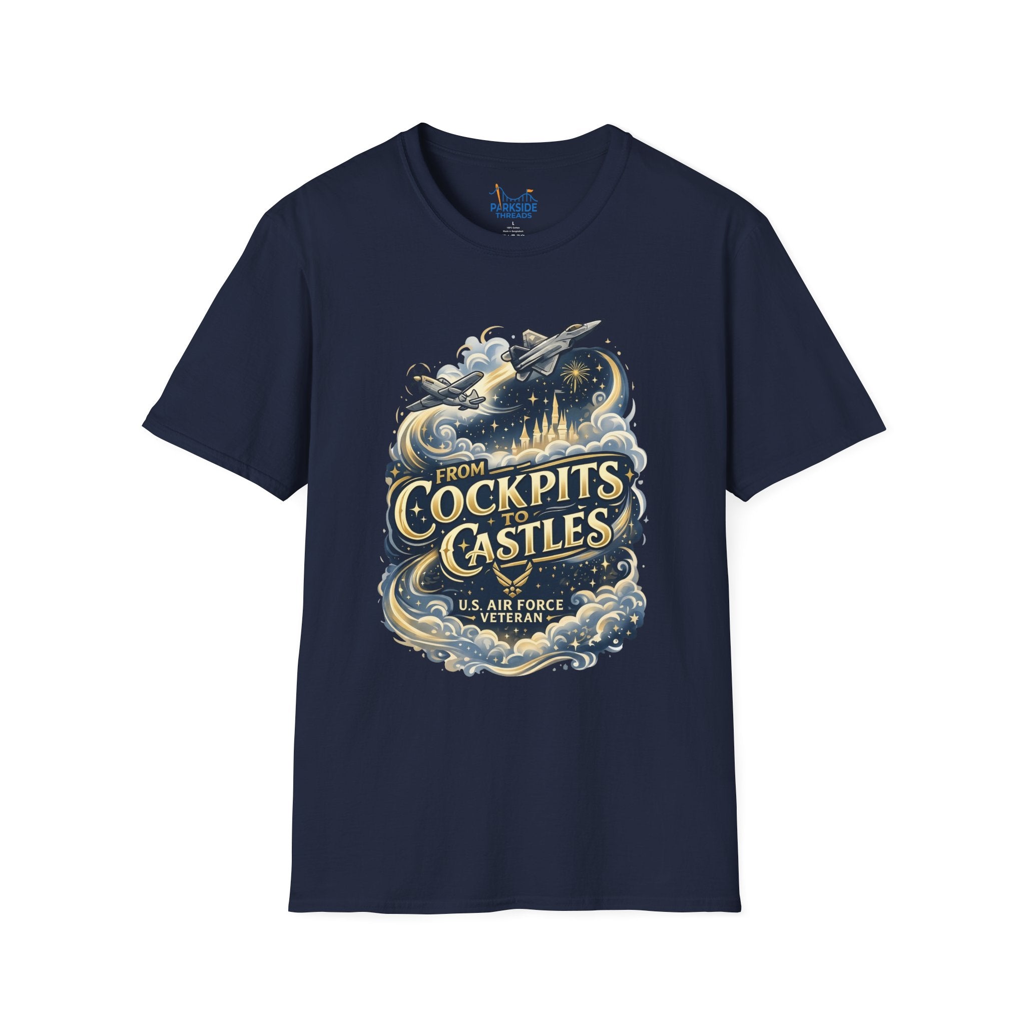 From Cockpits to Castles Air Force Veteran Theme Park T-Shirt