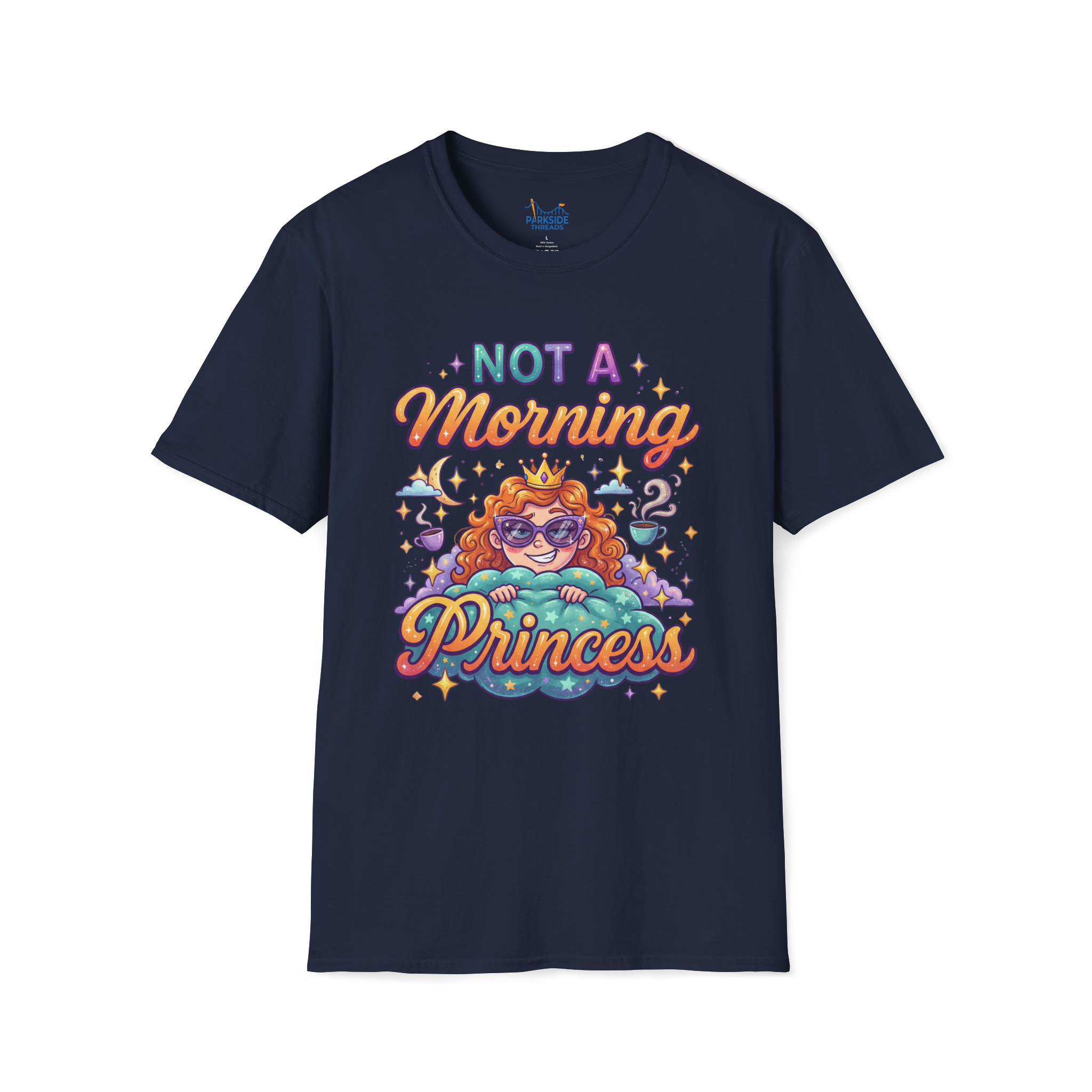Not a Morning Princess Tee – Park Moms Run on Coffee