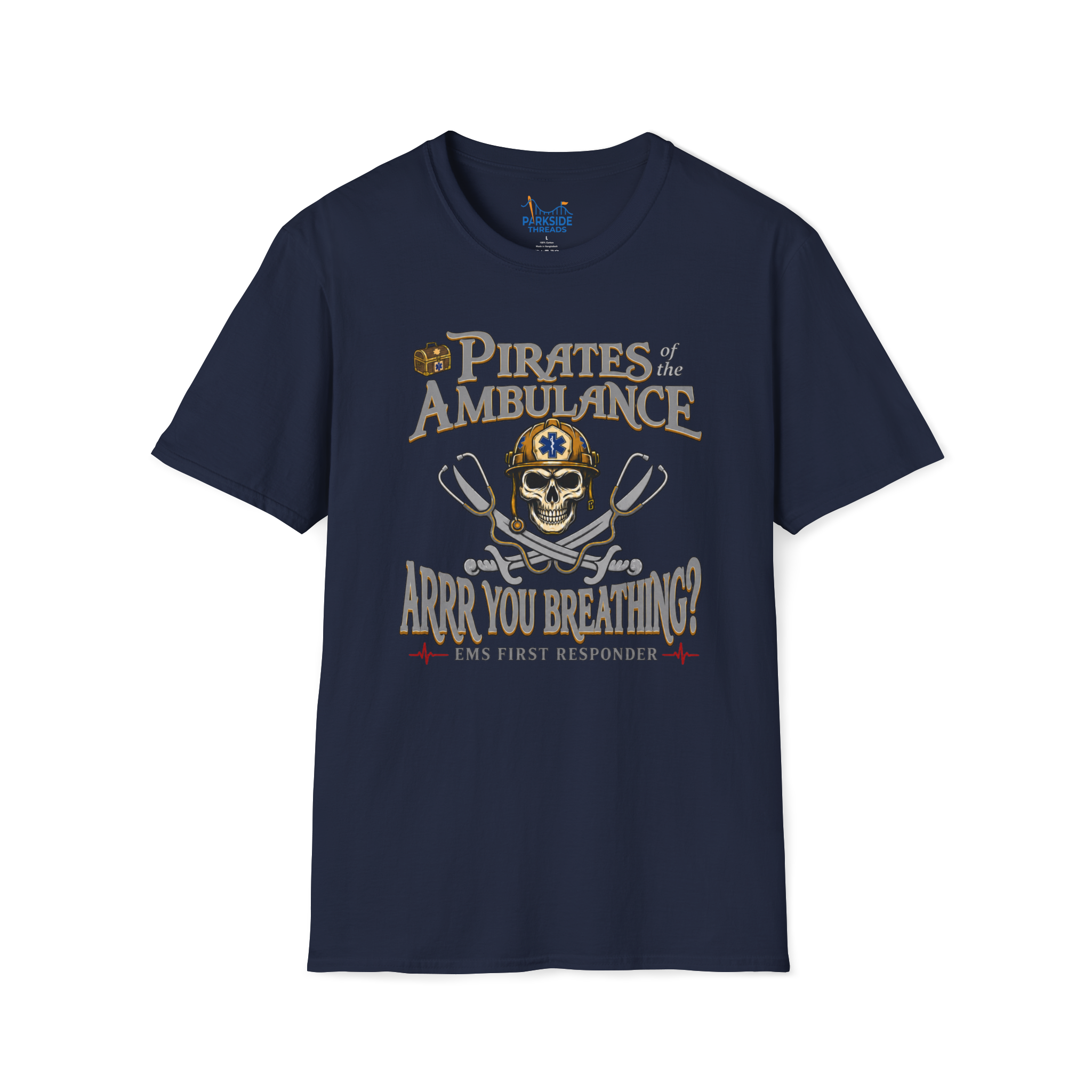 Pirates of the Ambulance EMS First Responder Pirate Medic T-Shirt