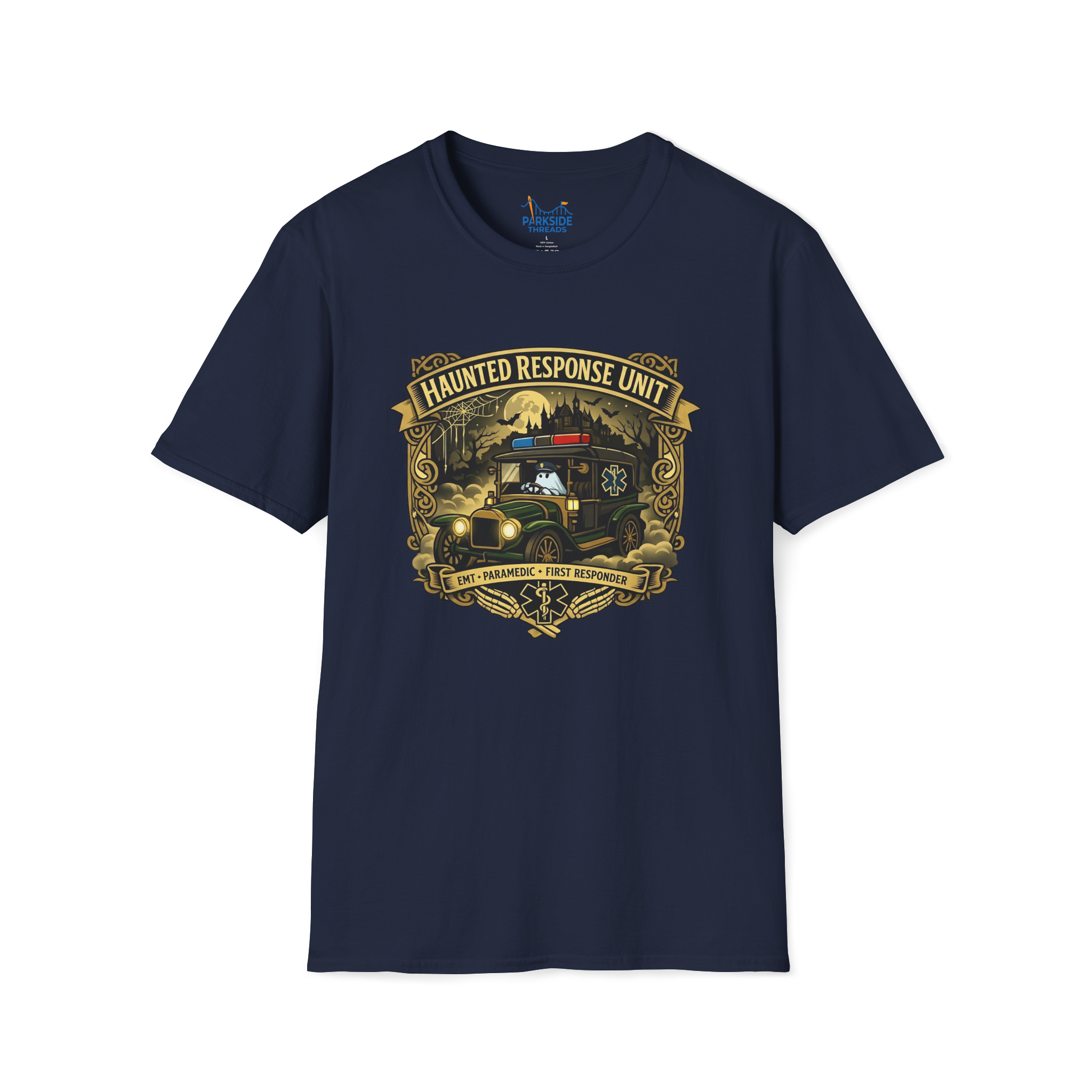 Haunted Response Unit EMS First Responder Spooky Theme Park T-Shirt