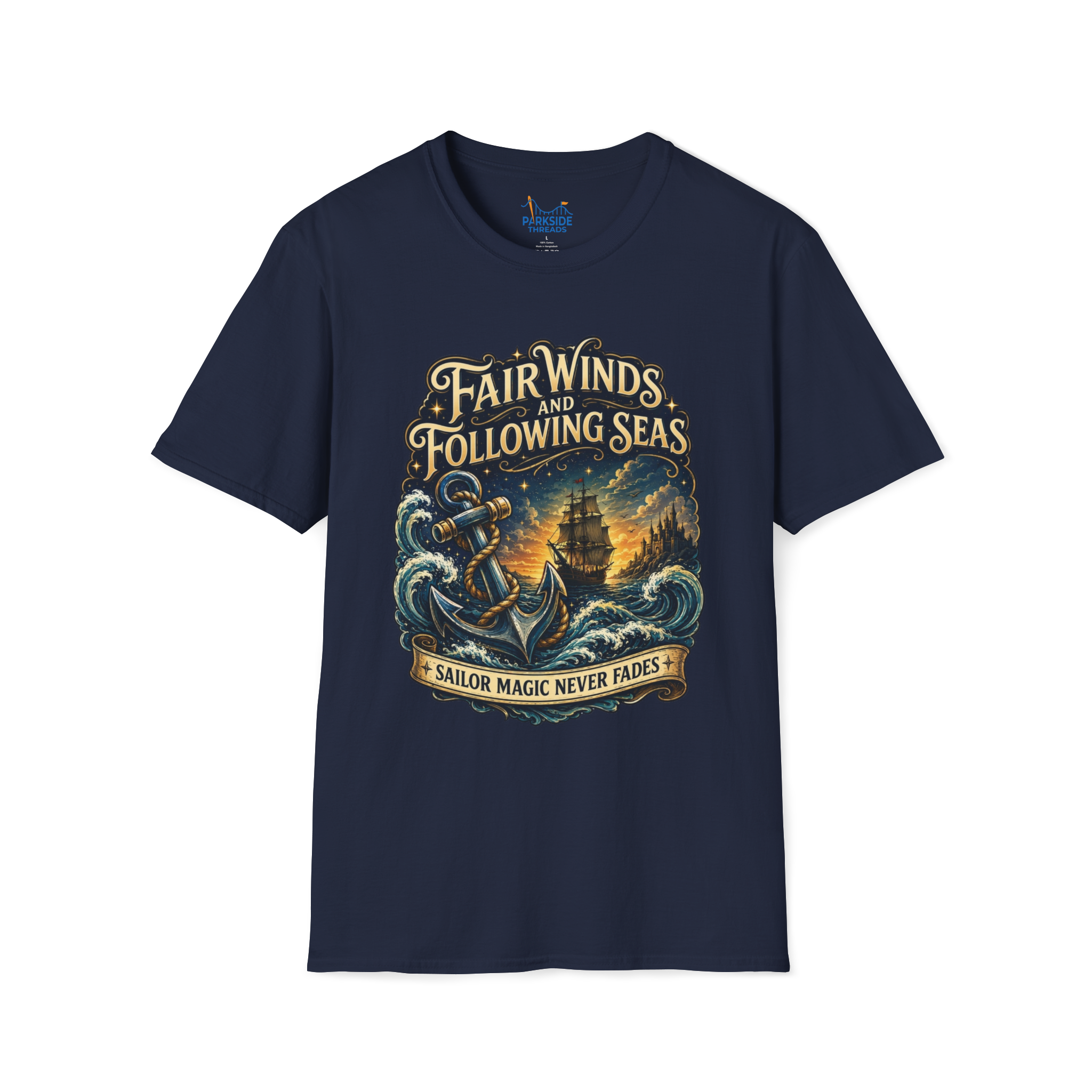 Fair Winds Navy Theme Park Shirt