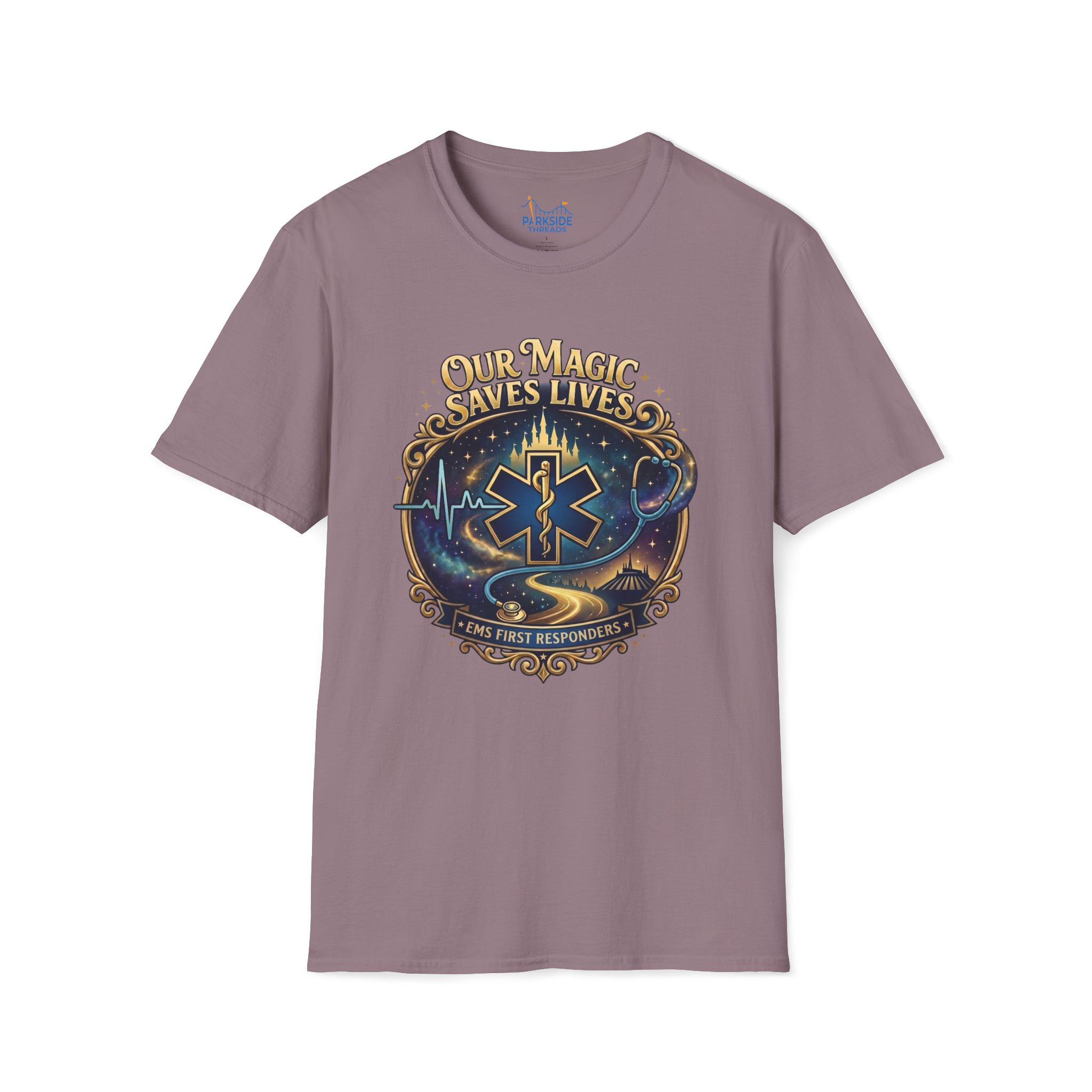 Our Magic Saves Lives EMS First Responder Theme Park T-Shirt