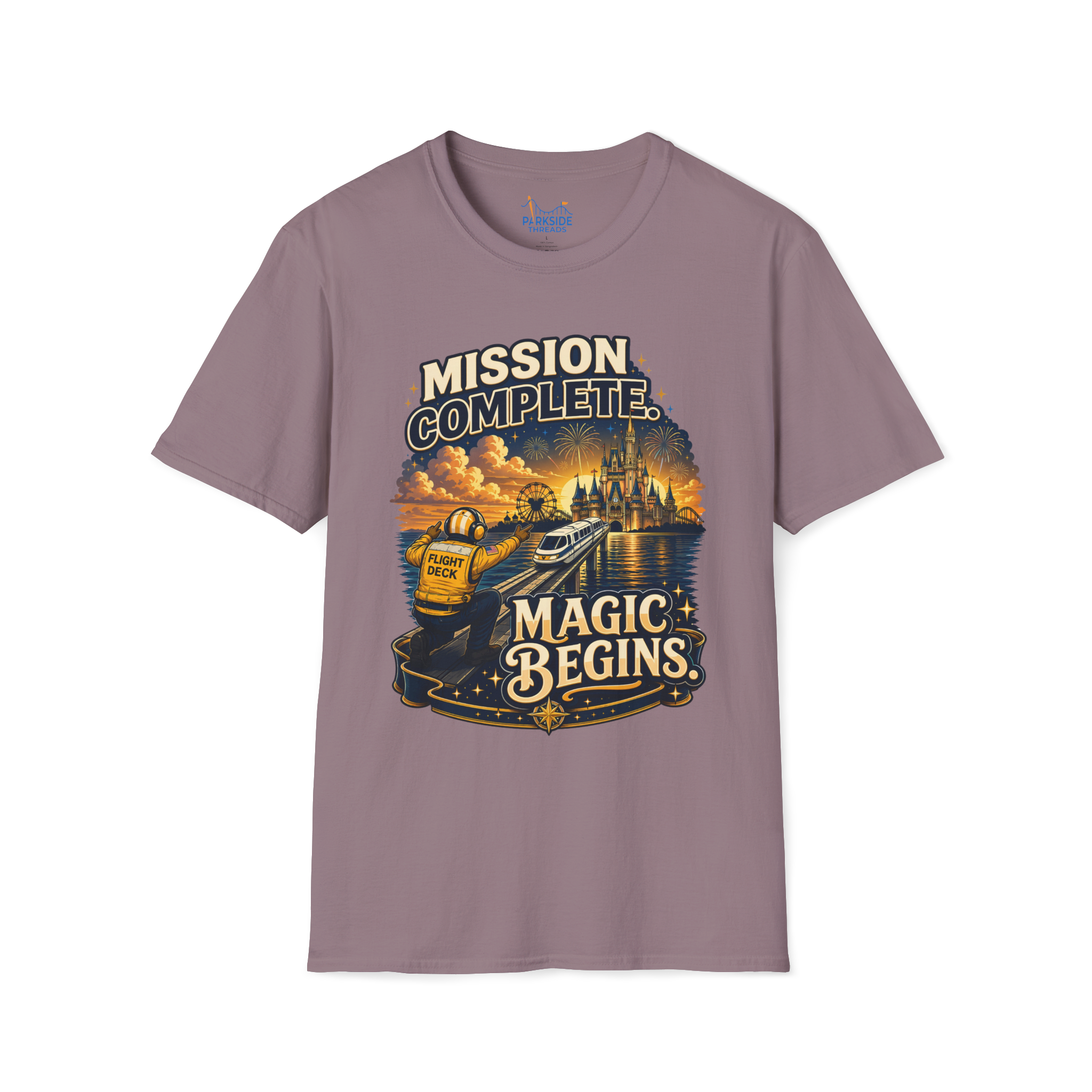 Mission Complete Navy Theme Park Shirt