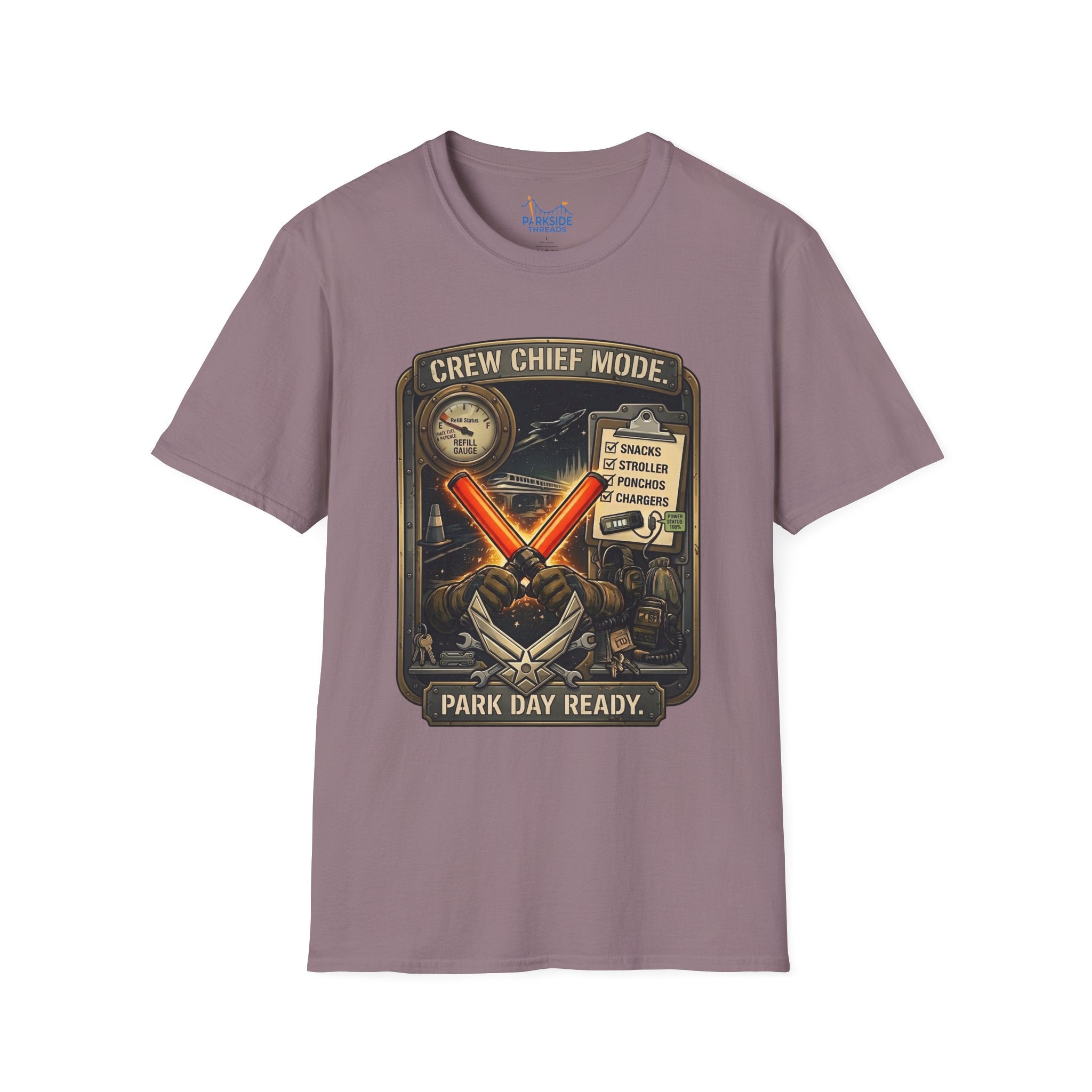 Crew Chief Mode Park Day Ready Air Force Dad T-Shirt