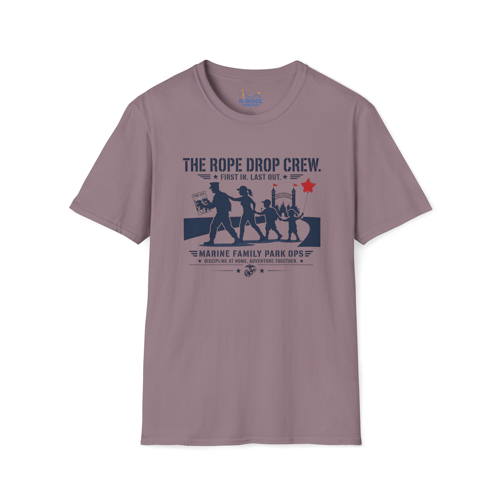 The Rope Drop Crew Marine Family Shirt