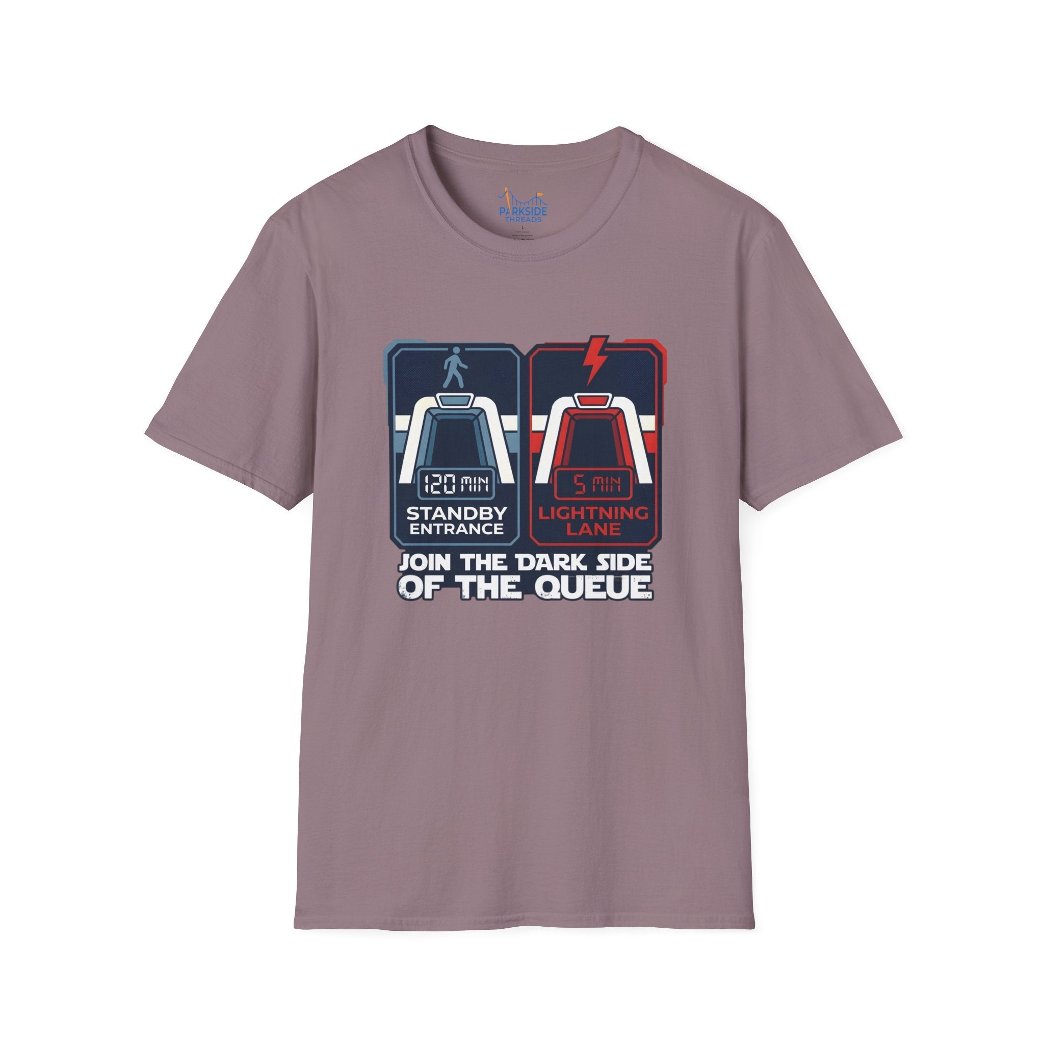 Join The Dark Side Of The Queue Park Dad Shirt – Star Wars Inspired Theme Park Tee