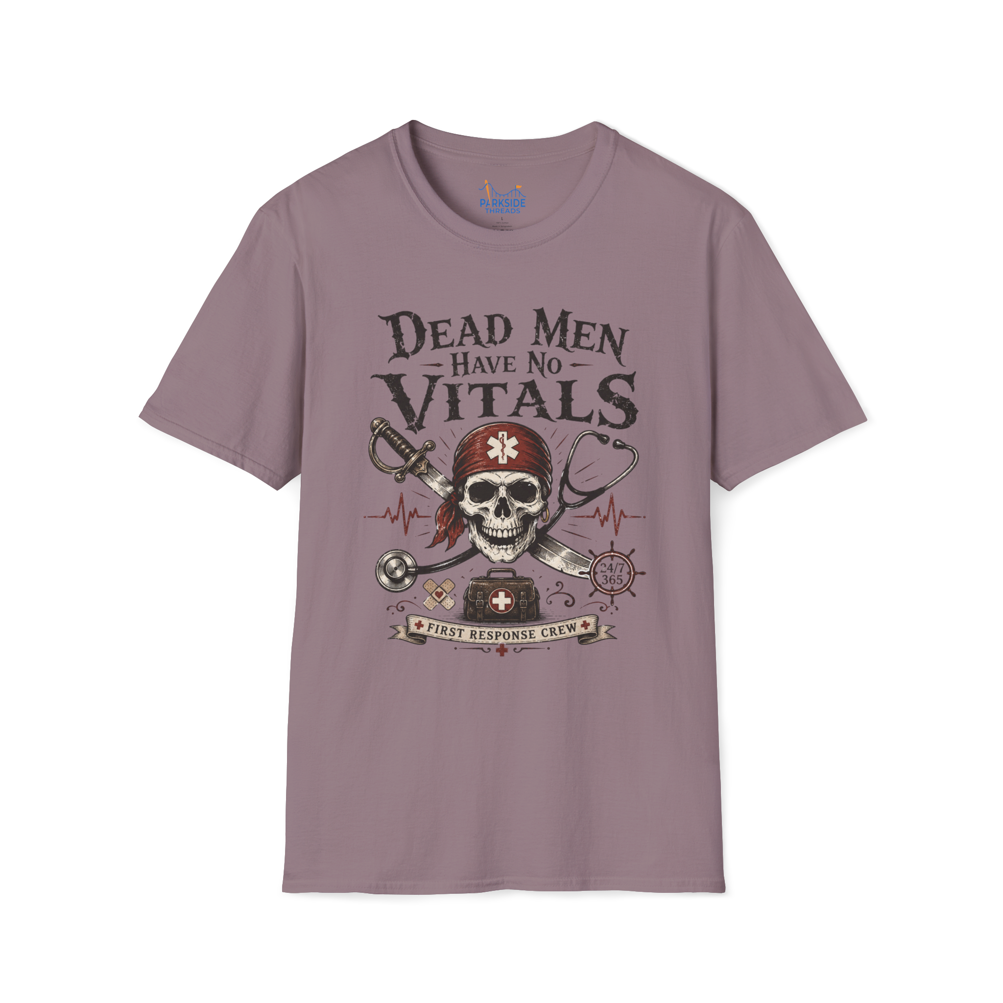Dead Men Have No Vitals Pirate EMS First Responder T-Shirt