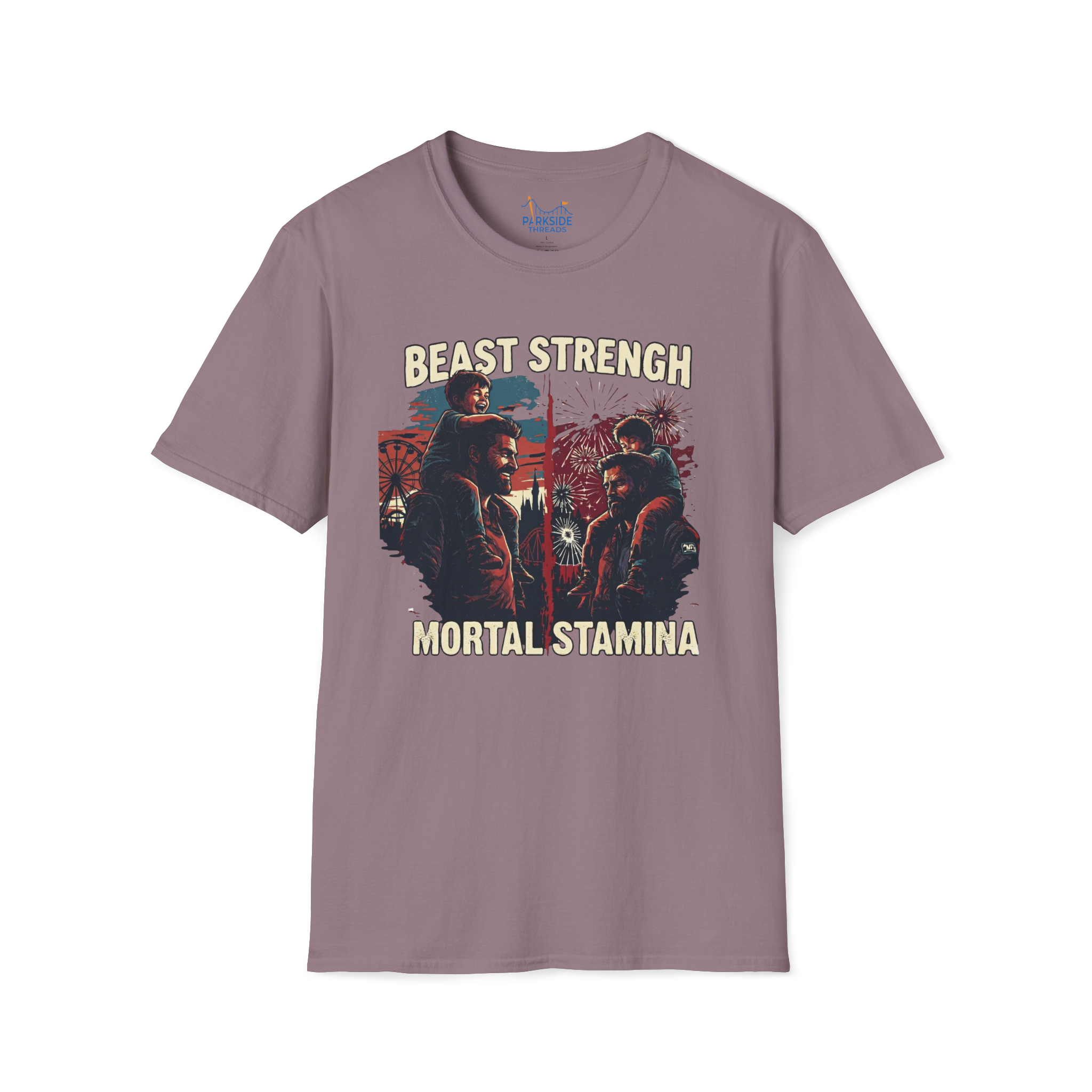 Beast Strength, Mortal Stamina Park Dad Shirt | Rope Drop to Fireworks Tee