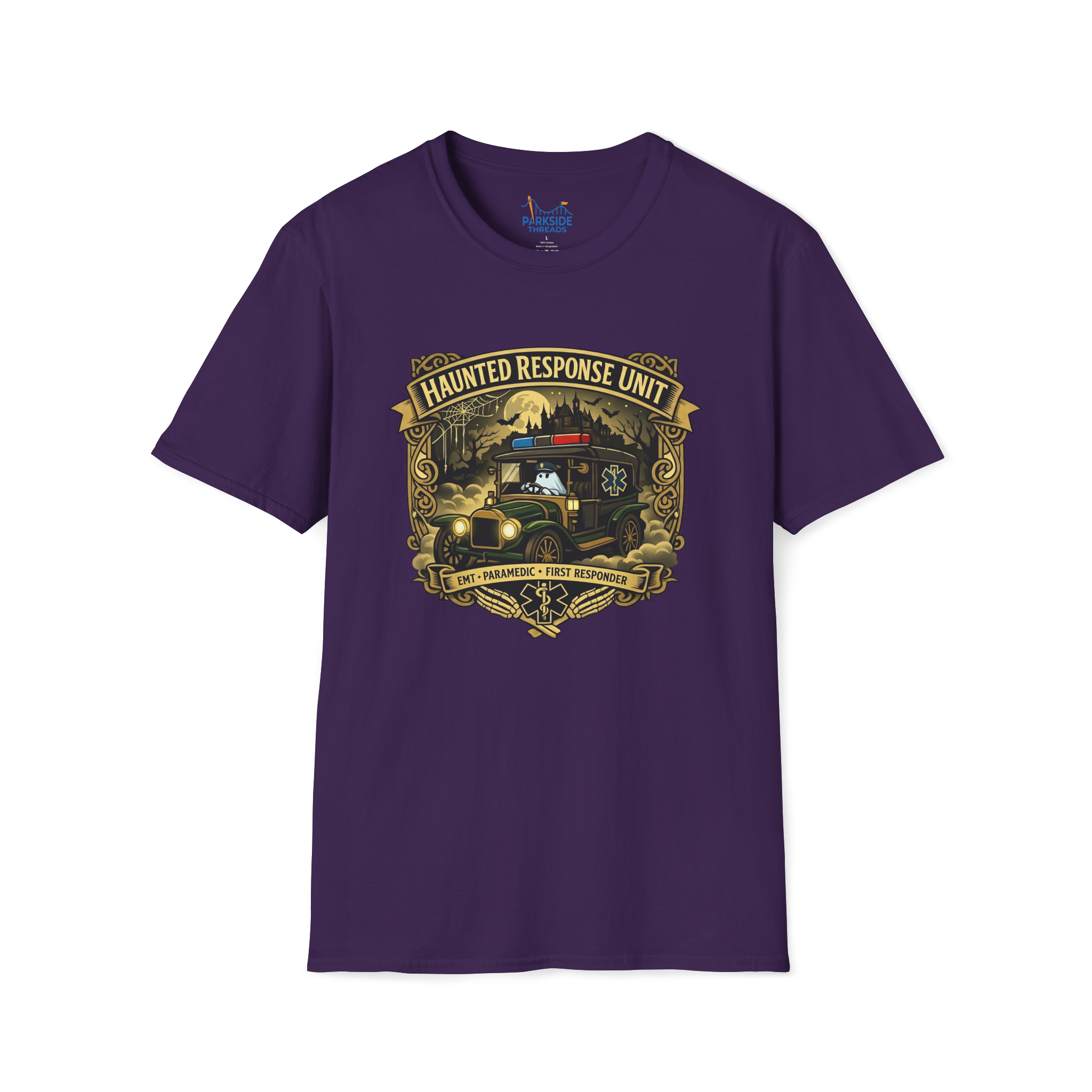 Haunted Response Unit EMS First Responder Spooky Theme Park T-Shirt