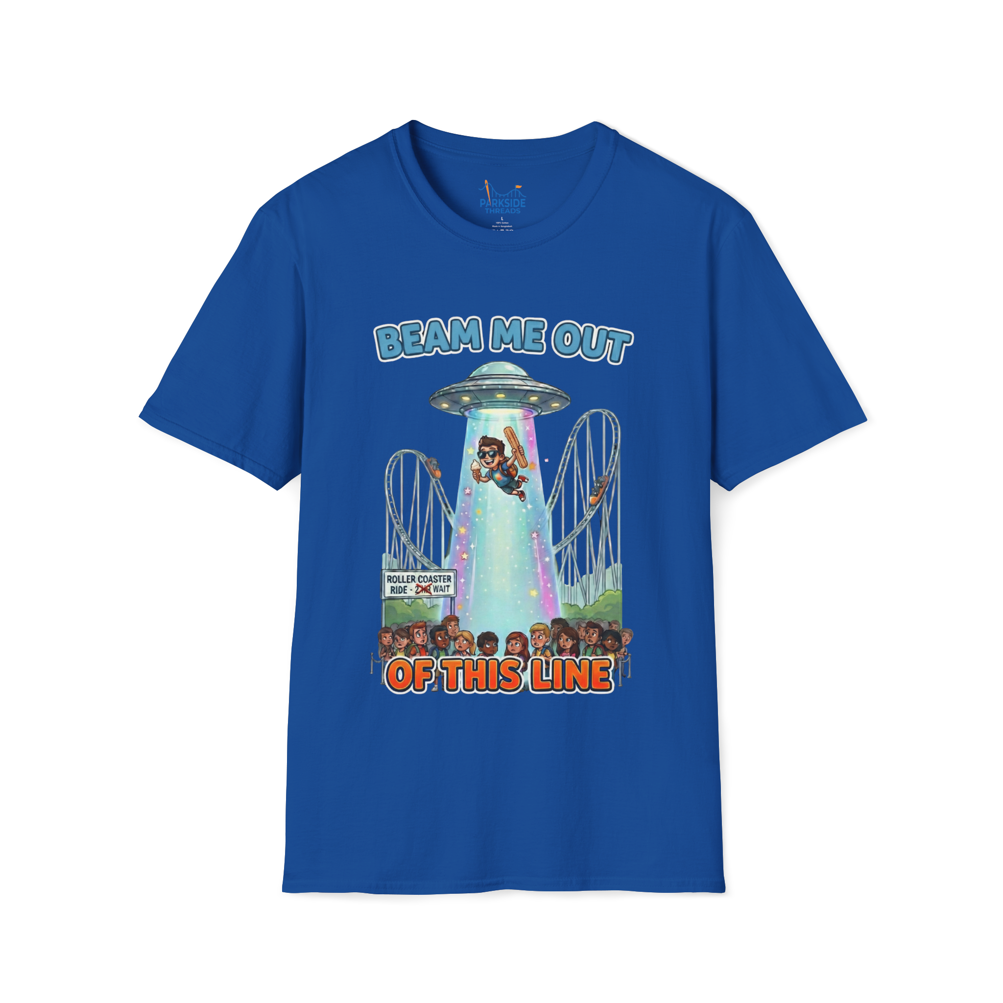 Beam Me Out of This Line | The Ultimate Long Ride Wait Survival Tee