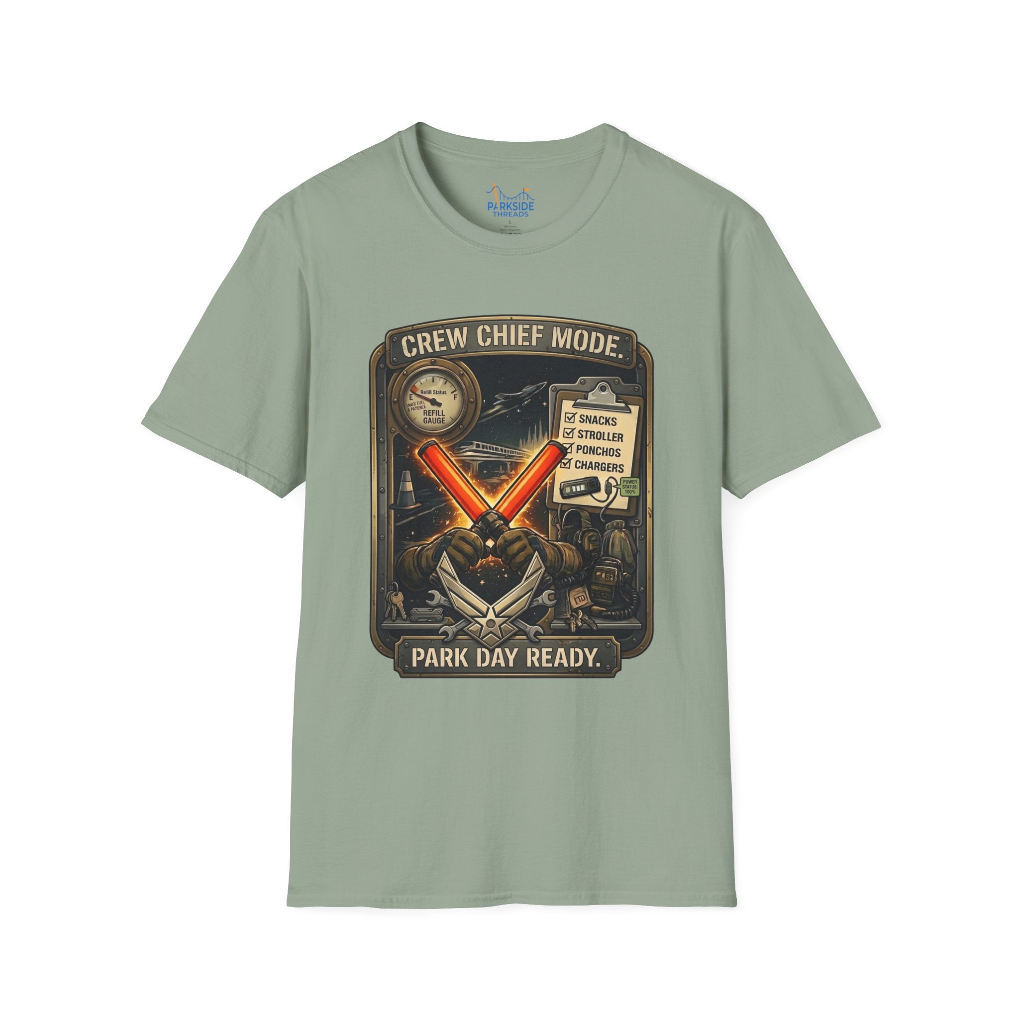 Crew Chief Mode Park Day Ready Air Force Dad T-Shirt