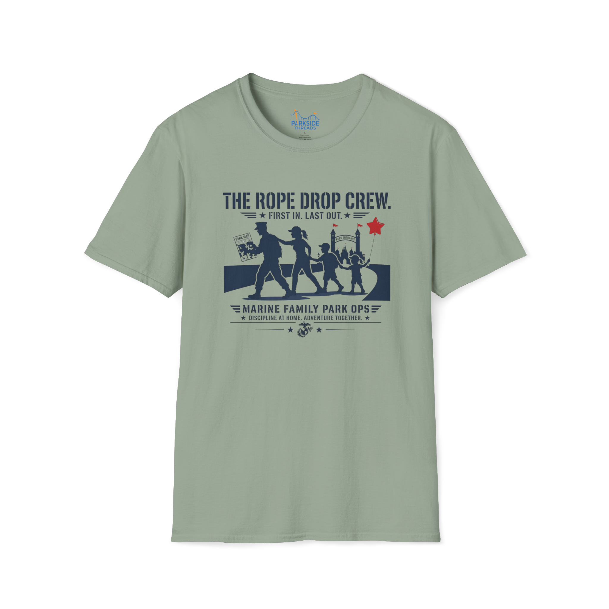 The Rope Drop Crew Marine Family Shirt