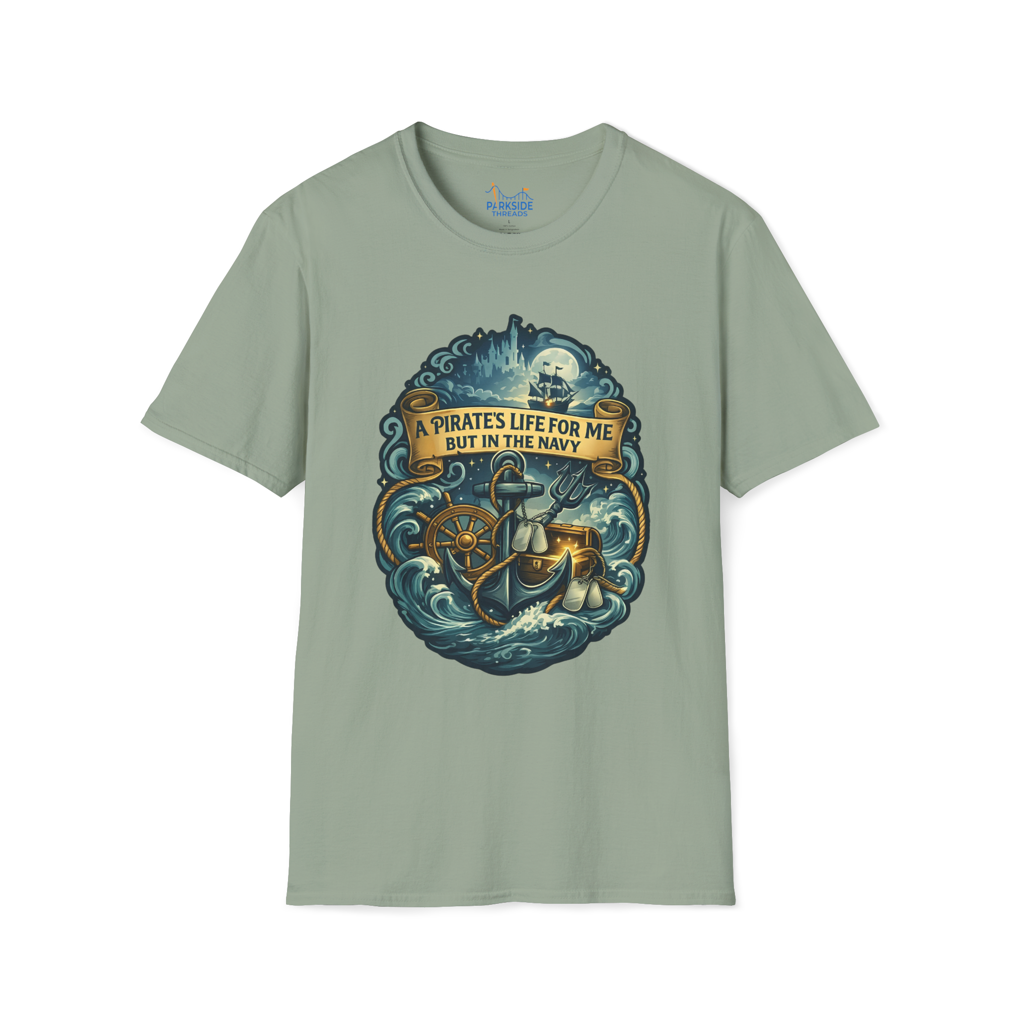 Pirate Life Navy Theme Park Shirt