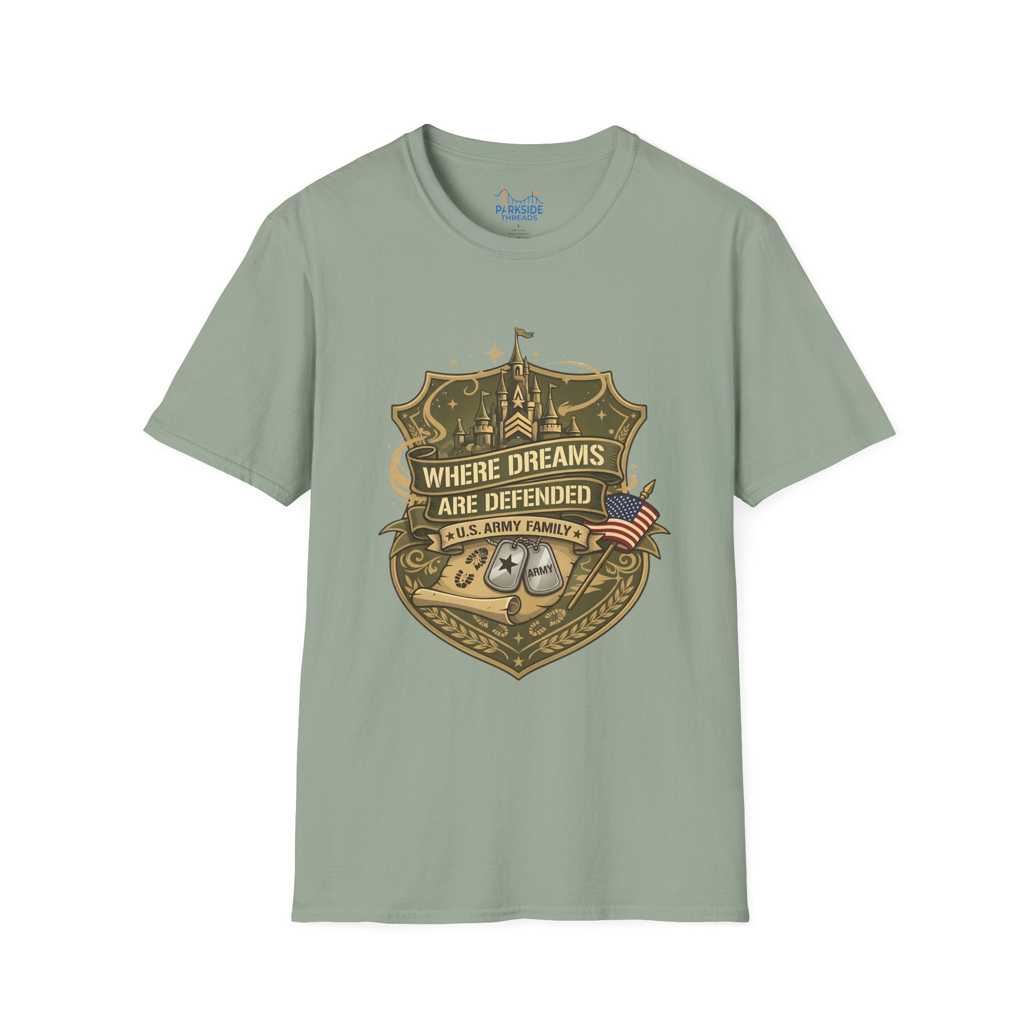 Where Dreams Are Defended Army Family Theme Park Shirt, Military Vacation Tee, Patriotic Gift