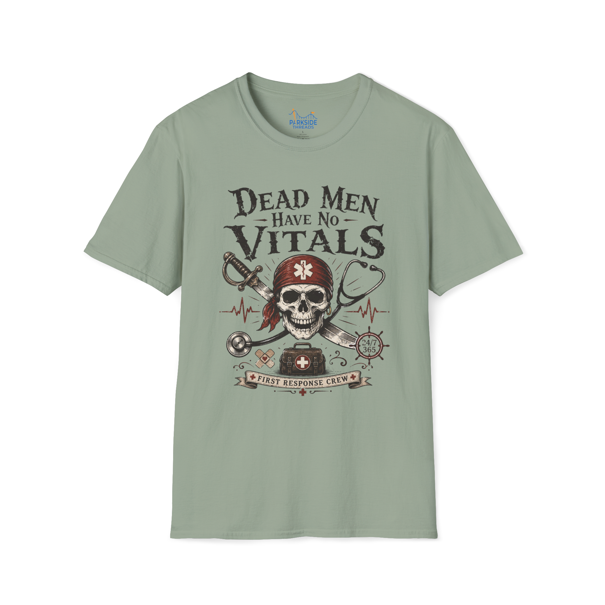 Dead Men Have No Vitals Pirate EMS First Responder T-Shirt