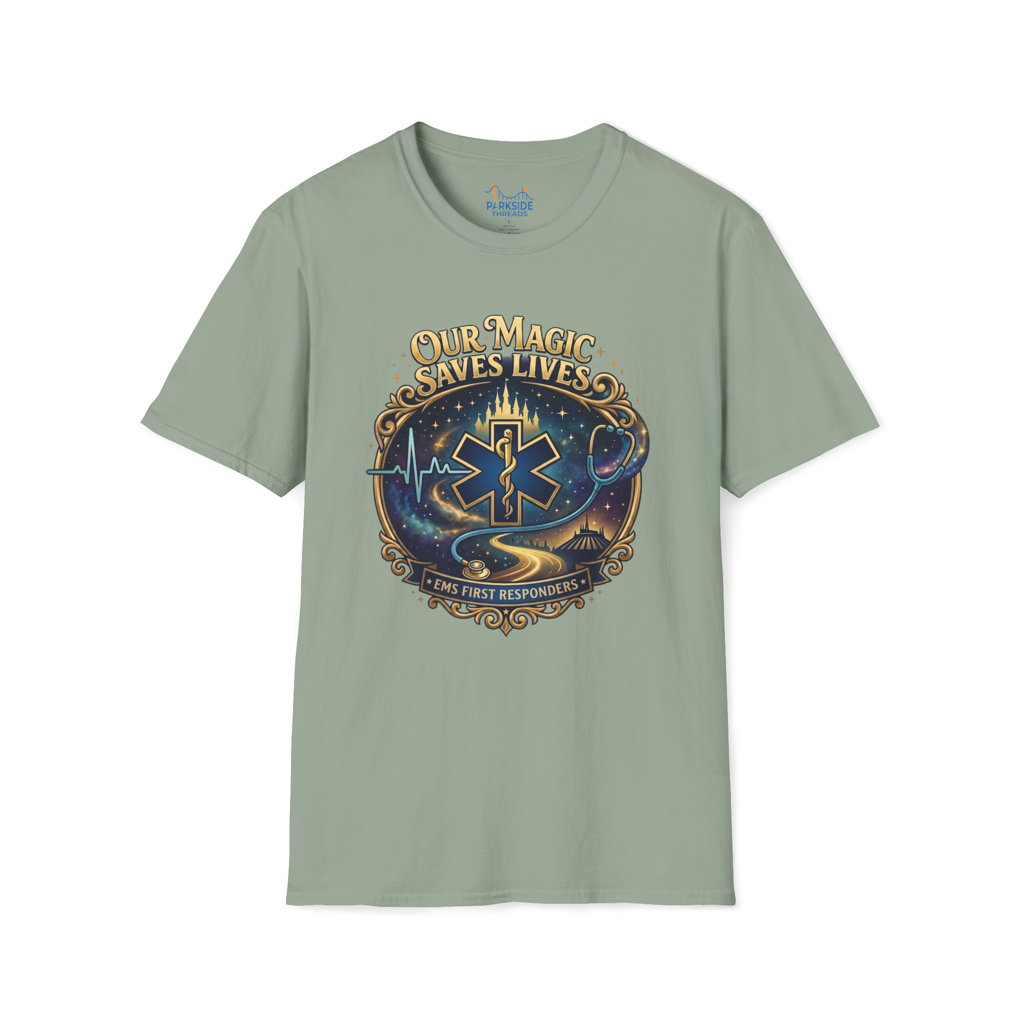 Our Magic Saves Lives EMS First Responder Theme Park T-Shirt