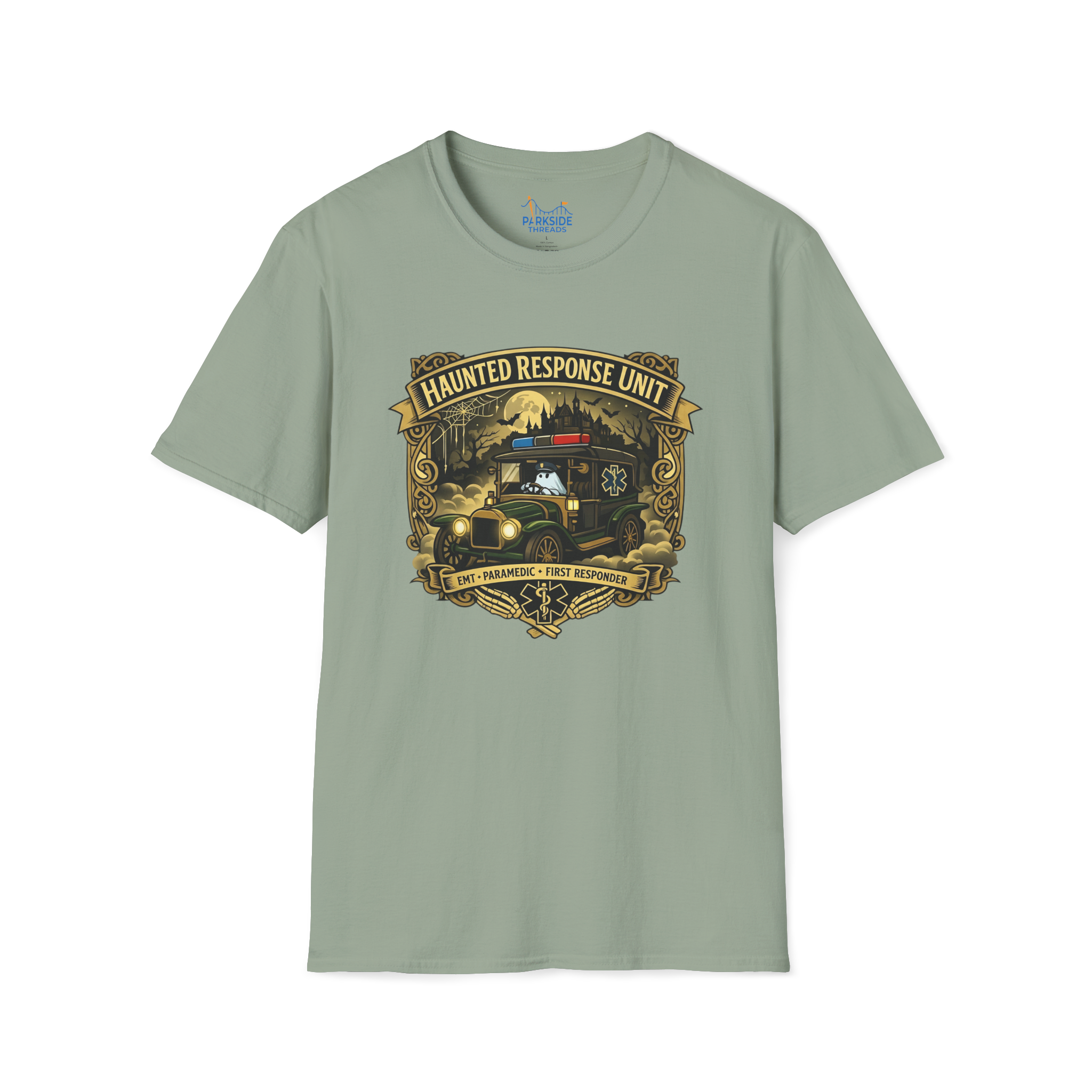 Haunted Response Unit EMS First Responder Spooky Theme Park T-Shirt