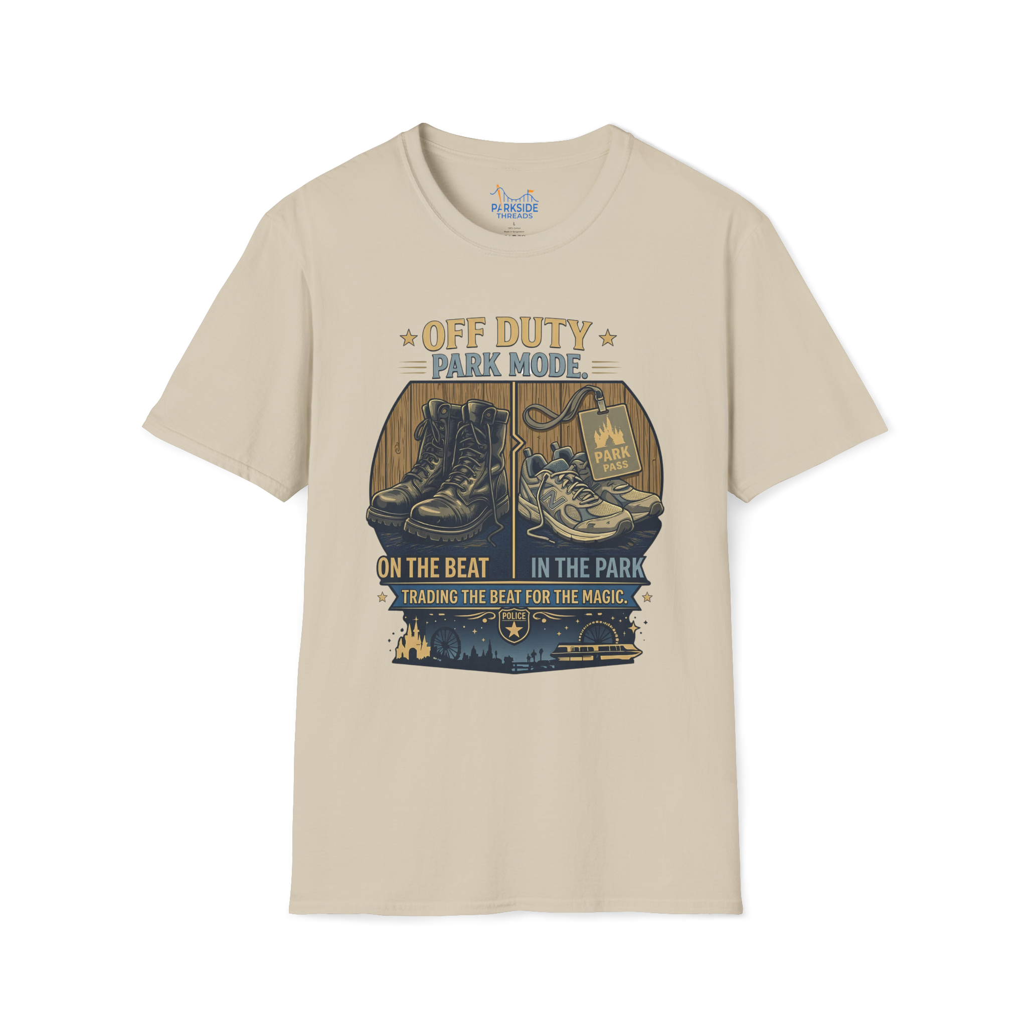 Off Duty Park Mode Police Officer Theme Park Shirt, Law Enforcement Vacation Tee, Cop Gift