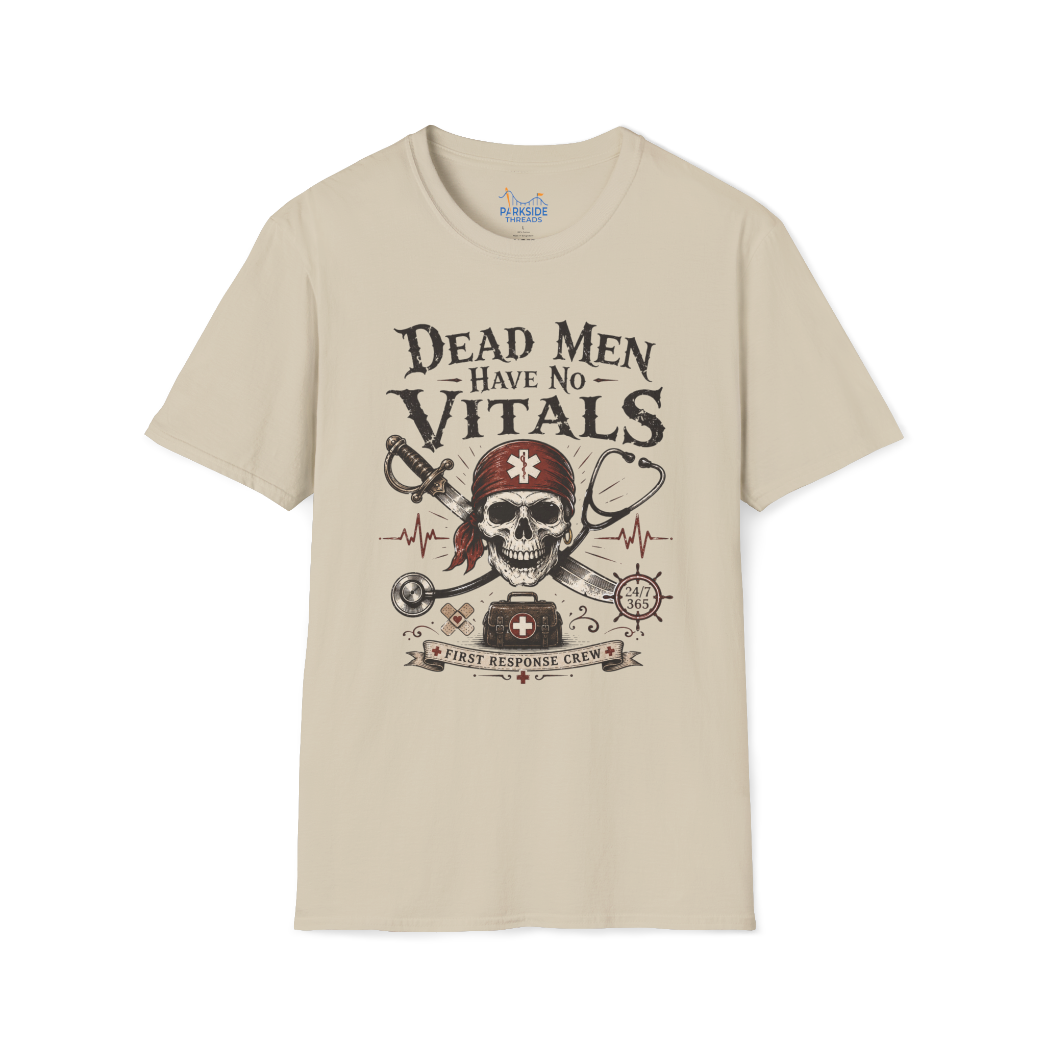 Dead Men Have No Vitals Pirate EMS First Responder T-Shirt