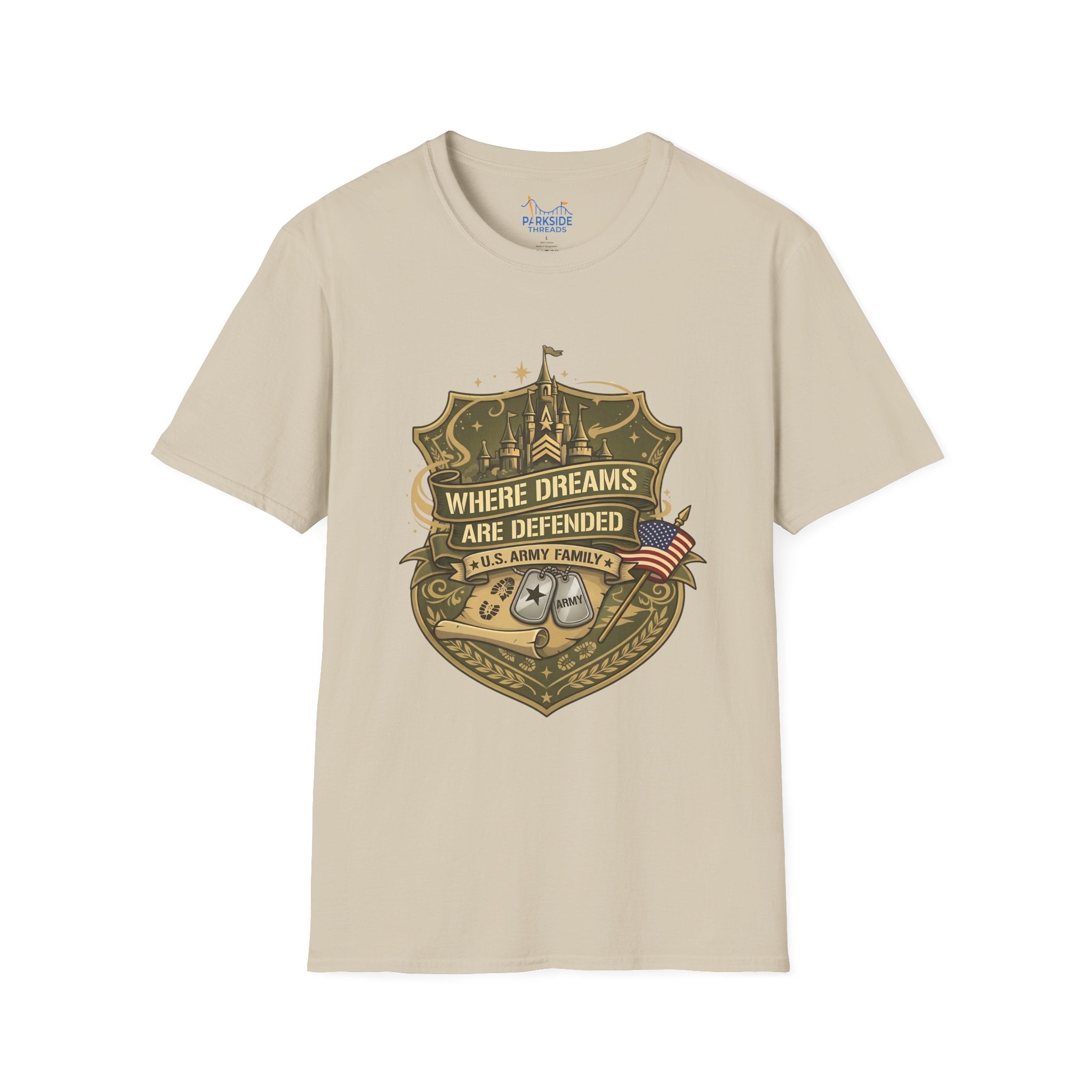 Where Dreams Are Defended Army Family Theme Park Shirt, Military Vacation Tee, Patriotic Gift