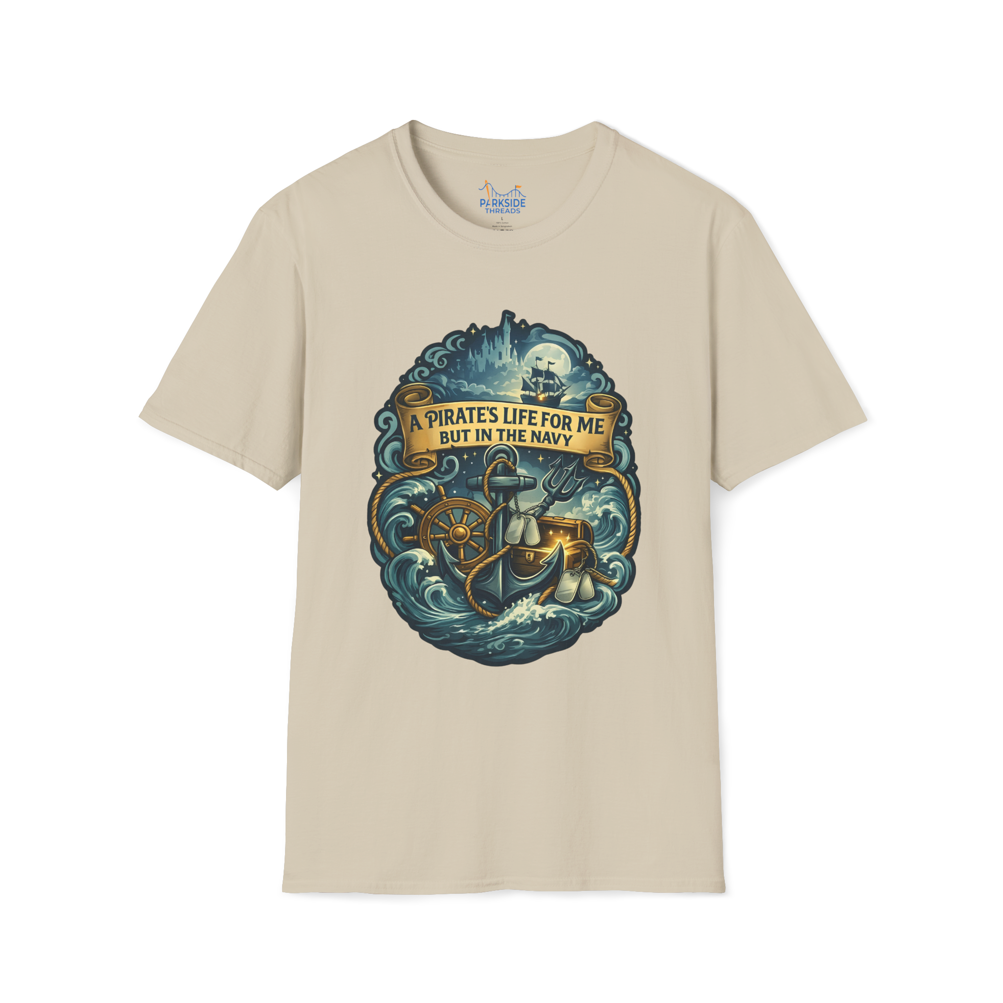Pirate Life Navy Theme Park Shirt
