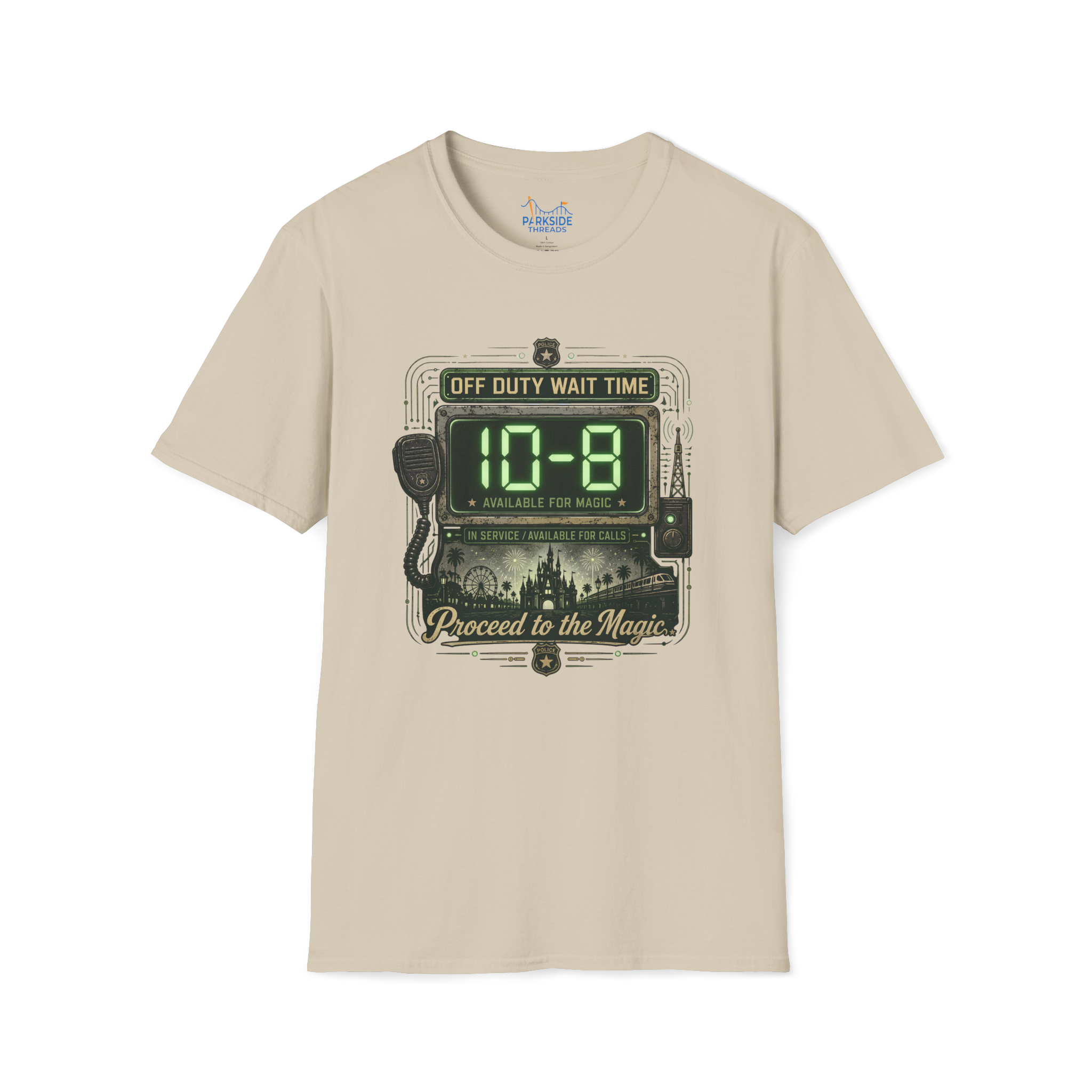 10-8 Available For Magic Police Officer Theme Park Shirt, Law Enforcement Vacation Tee, Off Duty Cop Gift